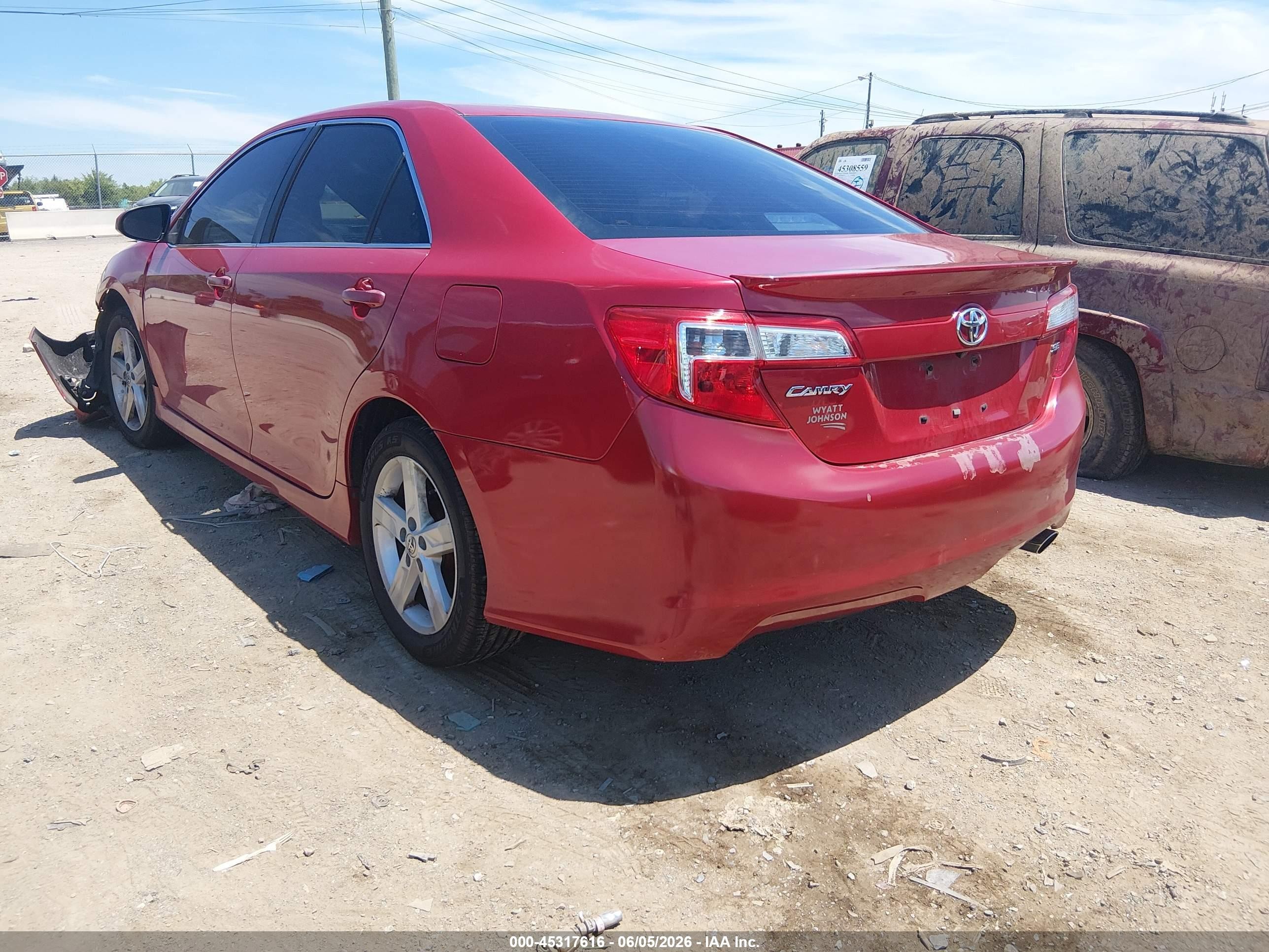 2014 Toyota Camry Se Red vin: 4T1BF1FK1EU752422