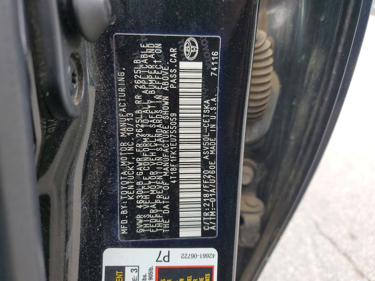 2014 Toyota Camry Se Black vin: 4T1BF1FK1EU755059