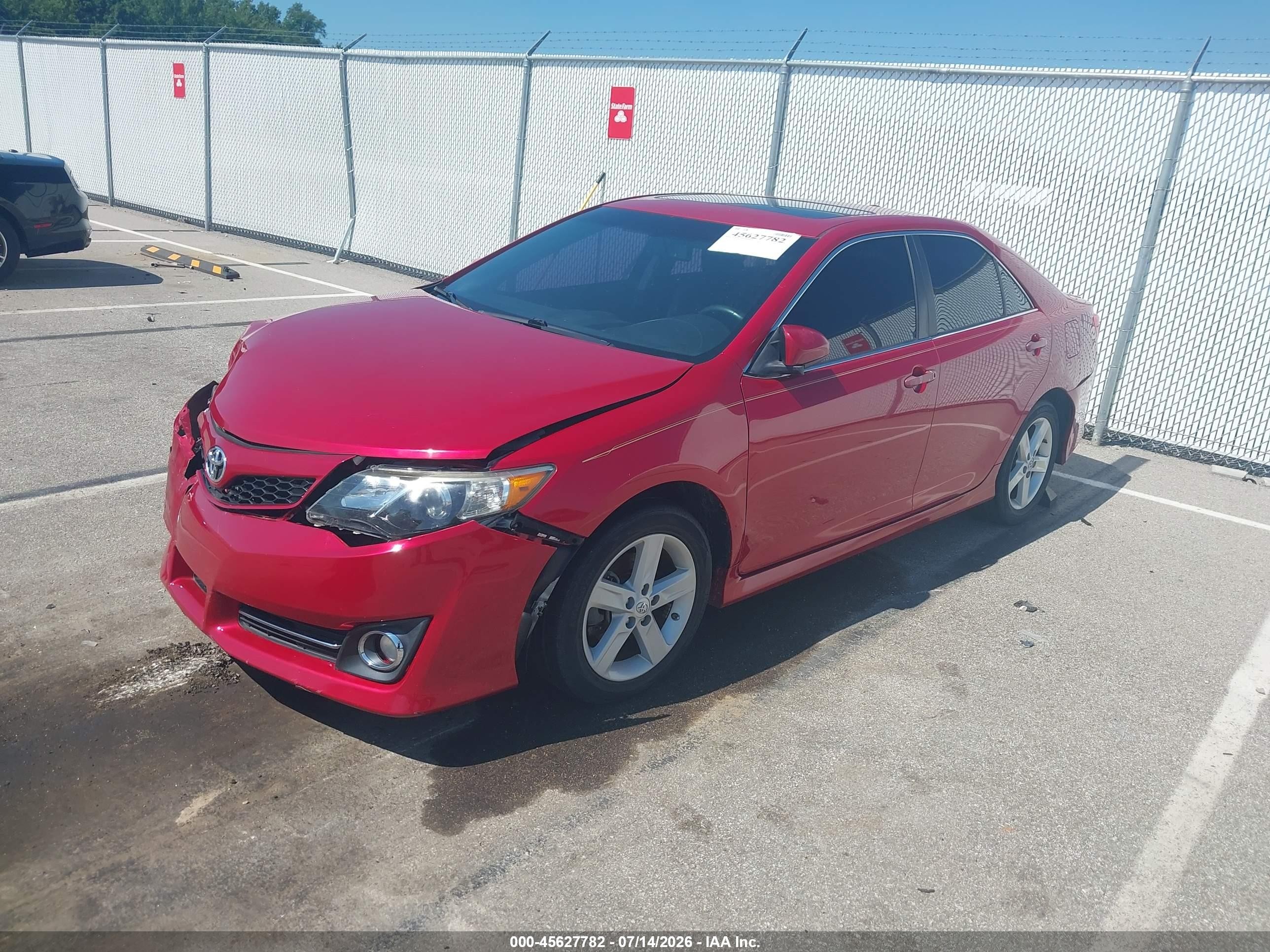 2014 Toyota Camry Se Red vin: 4T1BF1FK1EU756647