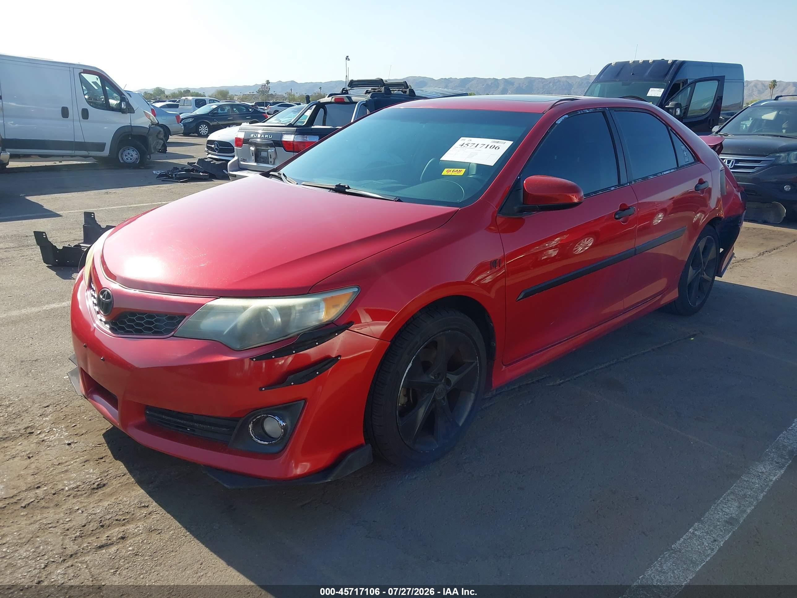 2014 Toyota Camry Se Sport Red vin: 4T1BF1FK1EU759581