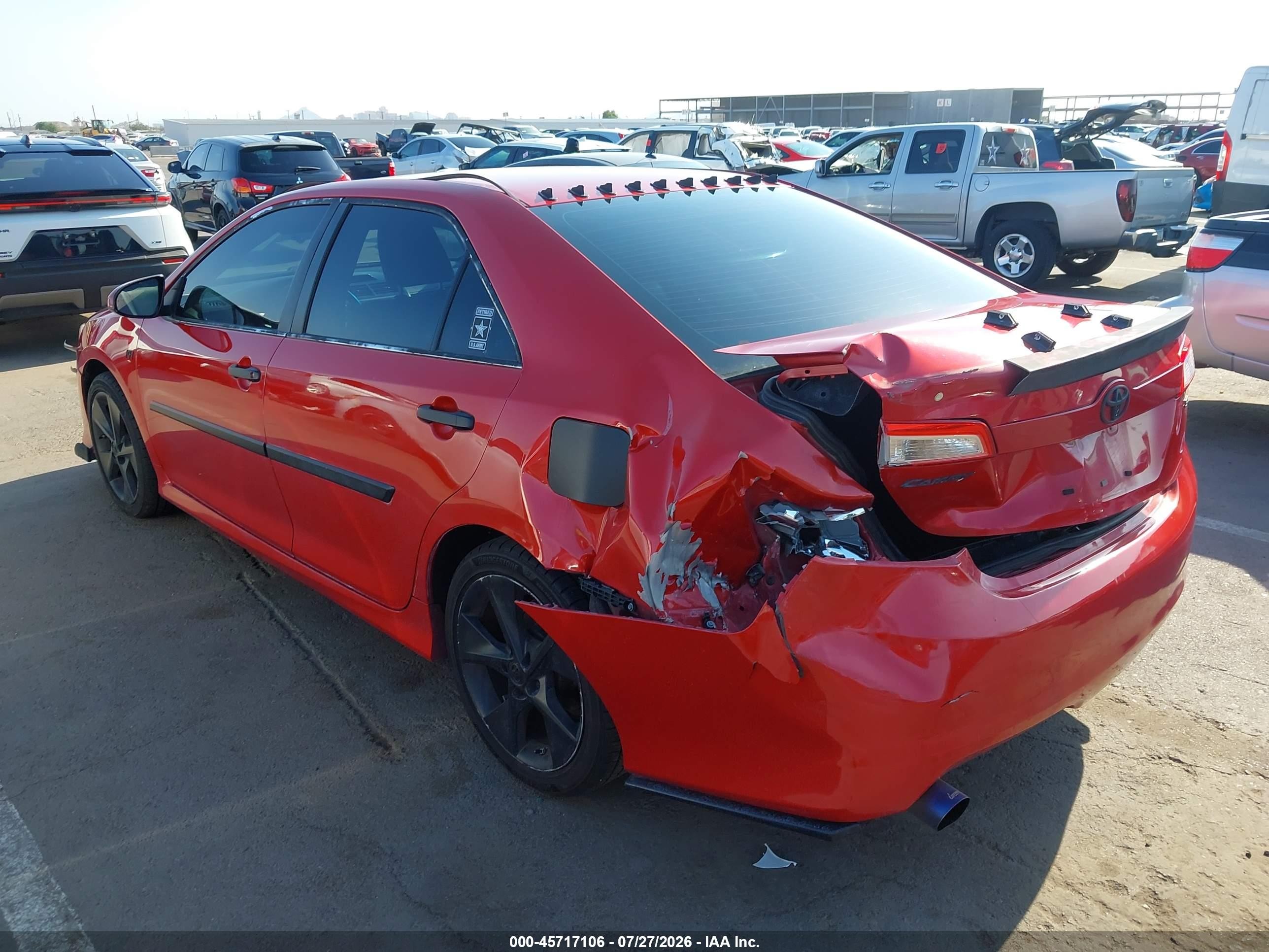 2014 Toyota Camry Se Sport Red vin: 4T1BF1FK1EU759581
