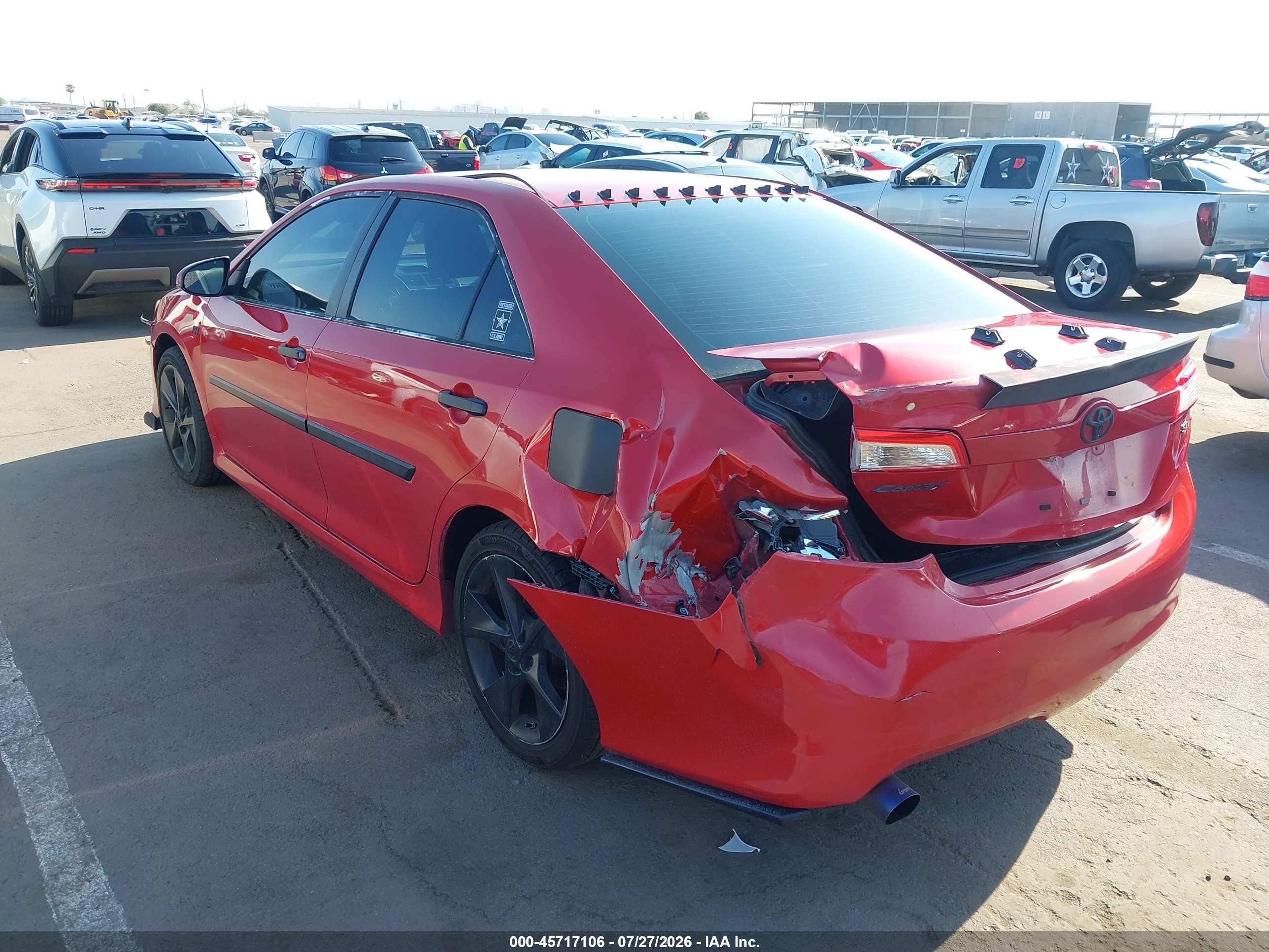 2014 Toyota Camry Se Sport Red vin: 4T1BF1FK1EU759581
