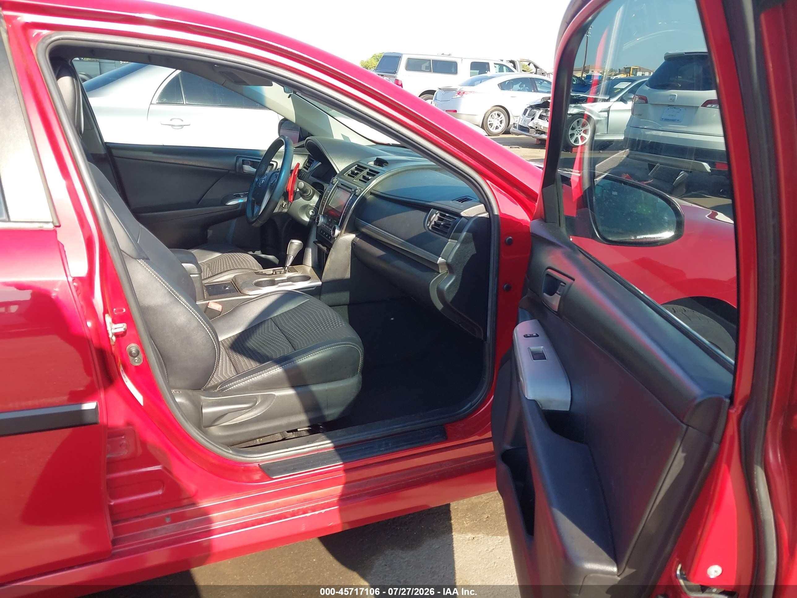 2014 Toyota Camry Se Sport Red vin: 4T1BF1FK1EU759581
