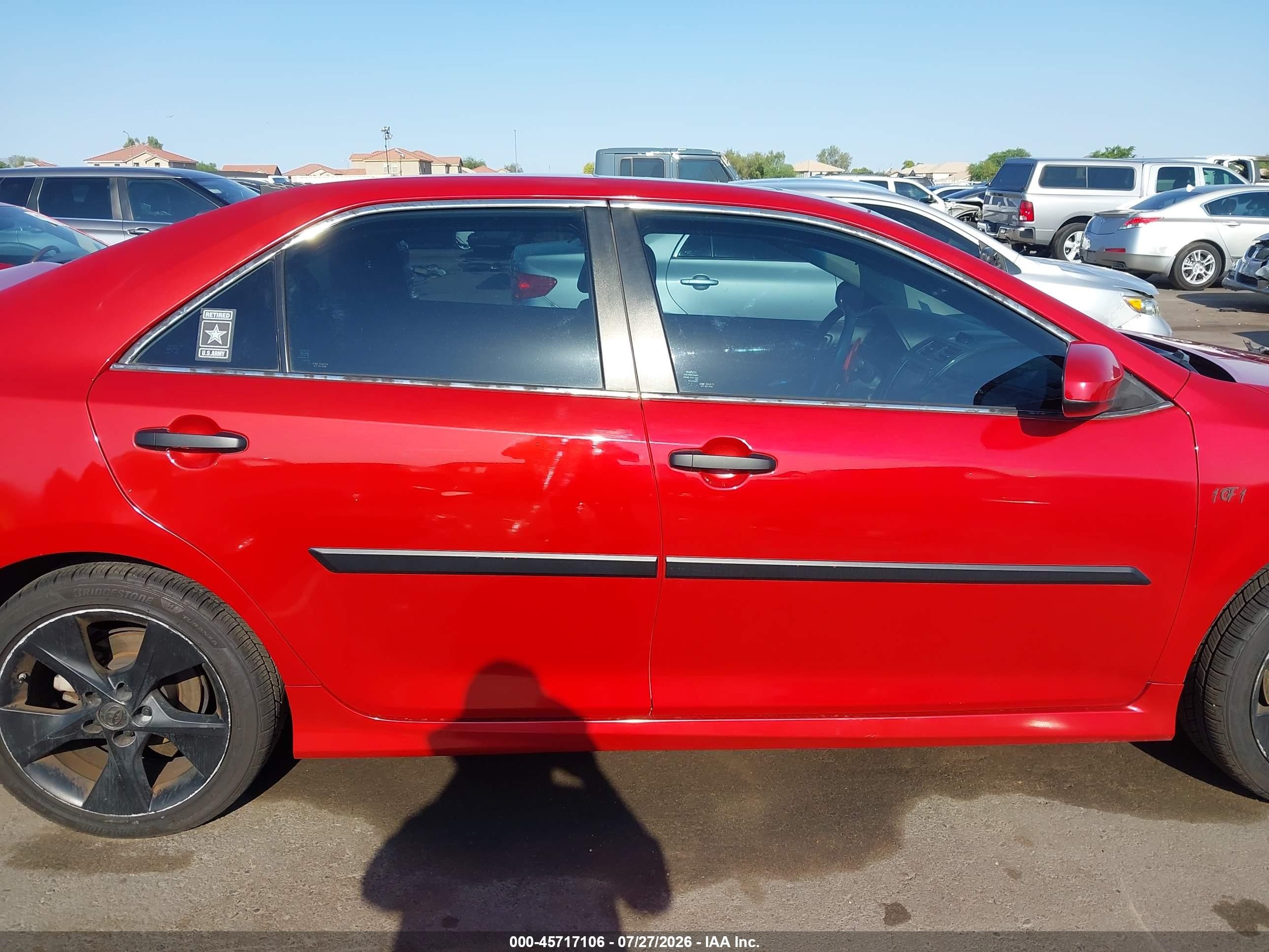2014 Toyota Camry Se Sport Red vin: 4T1BF1FK1EU759581