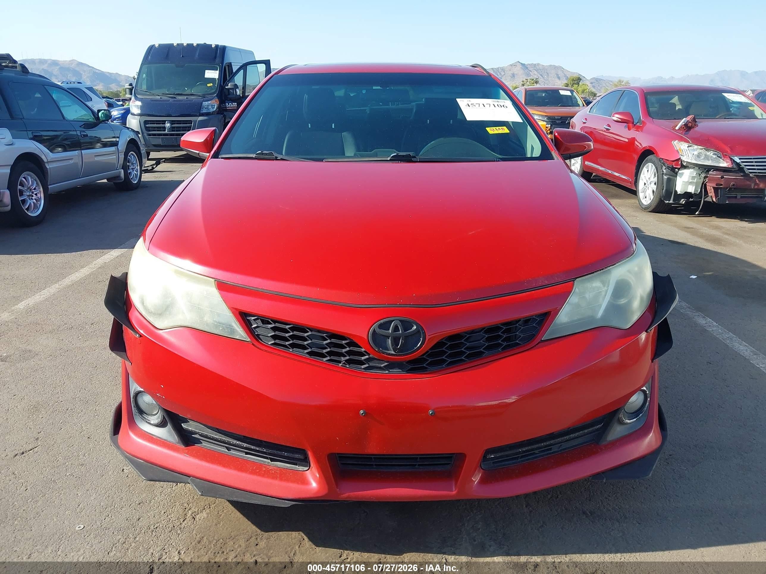 2014 Toyota Camry Se Sport Red vin: 4T1BF1FK1EU759581