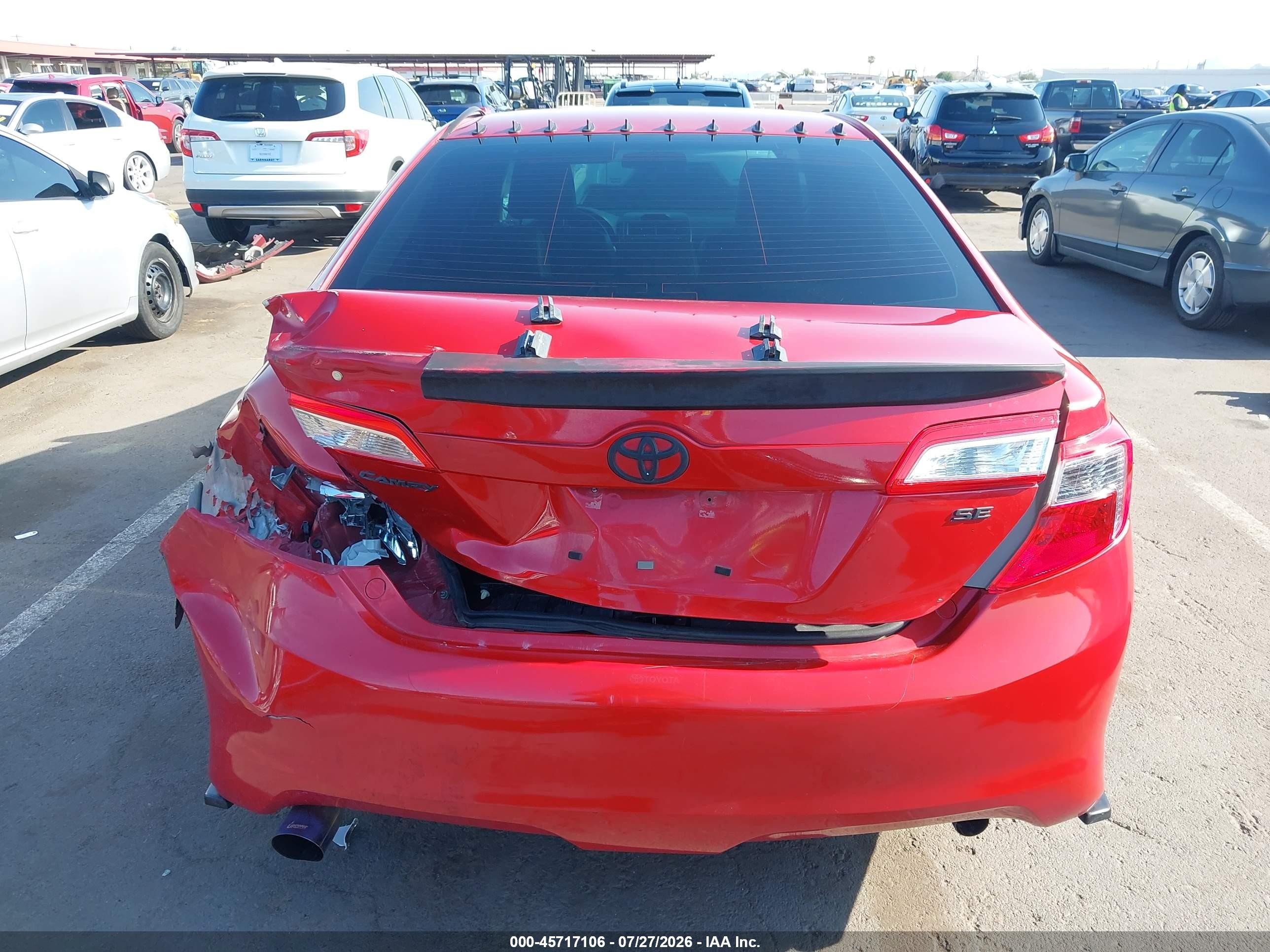 2014 Toyota Camry Se Sport Red vin: 4T1BF1FK1EU759581