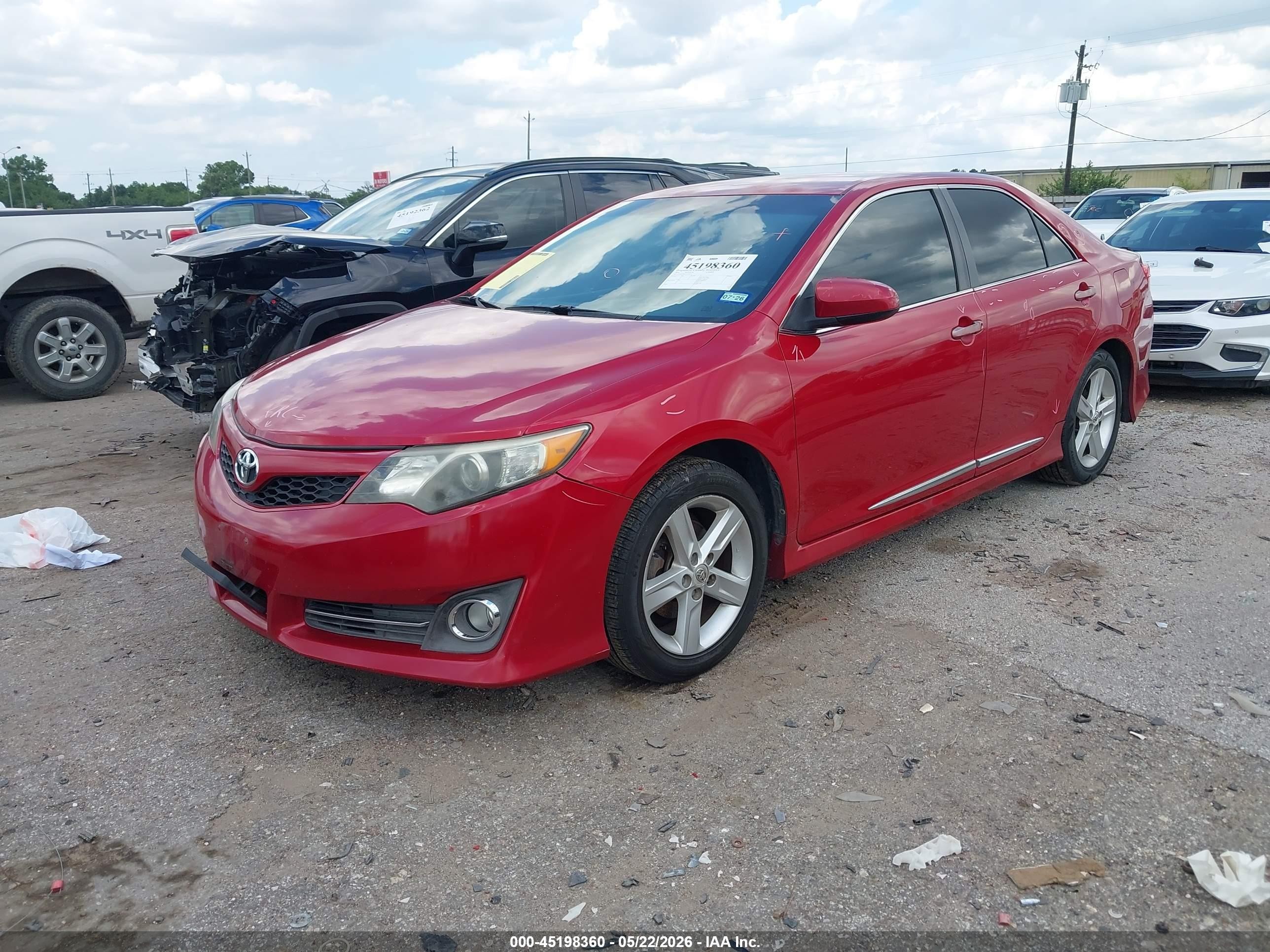 2014 Toyota Camry Se Red vin: 4T1BF1FK1EU774971