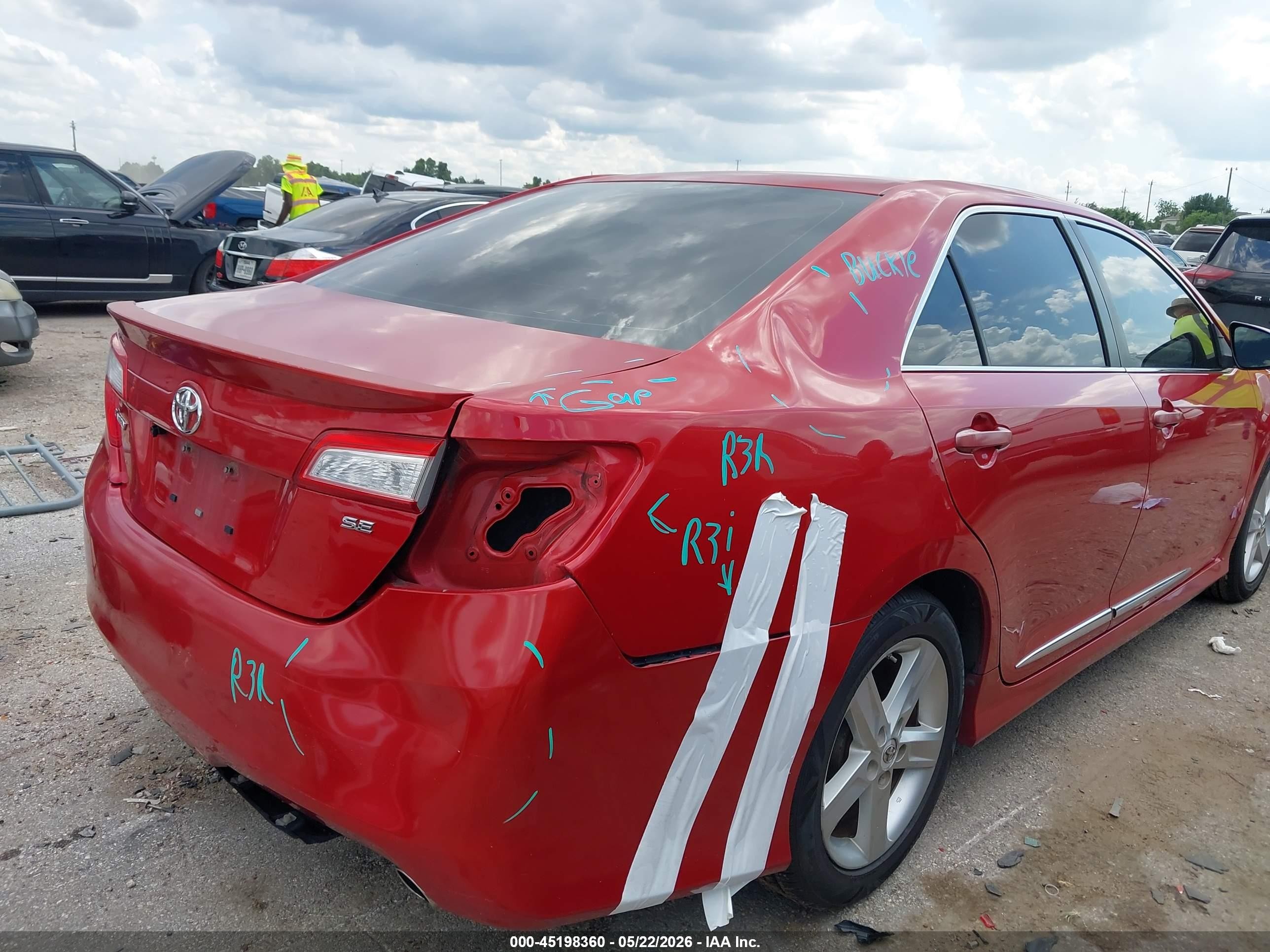 2014 Toyota Camry Se Red vin: 4T1BF1FK1EU774971