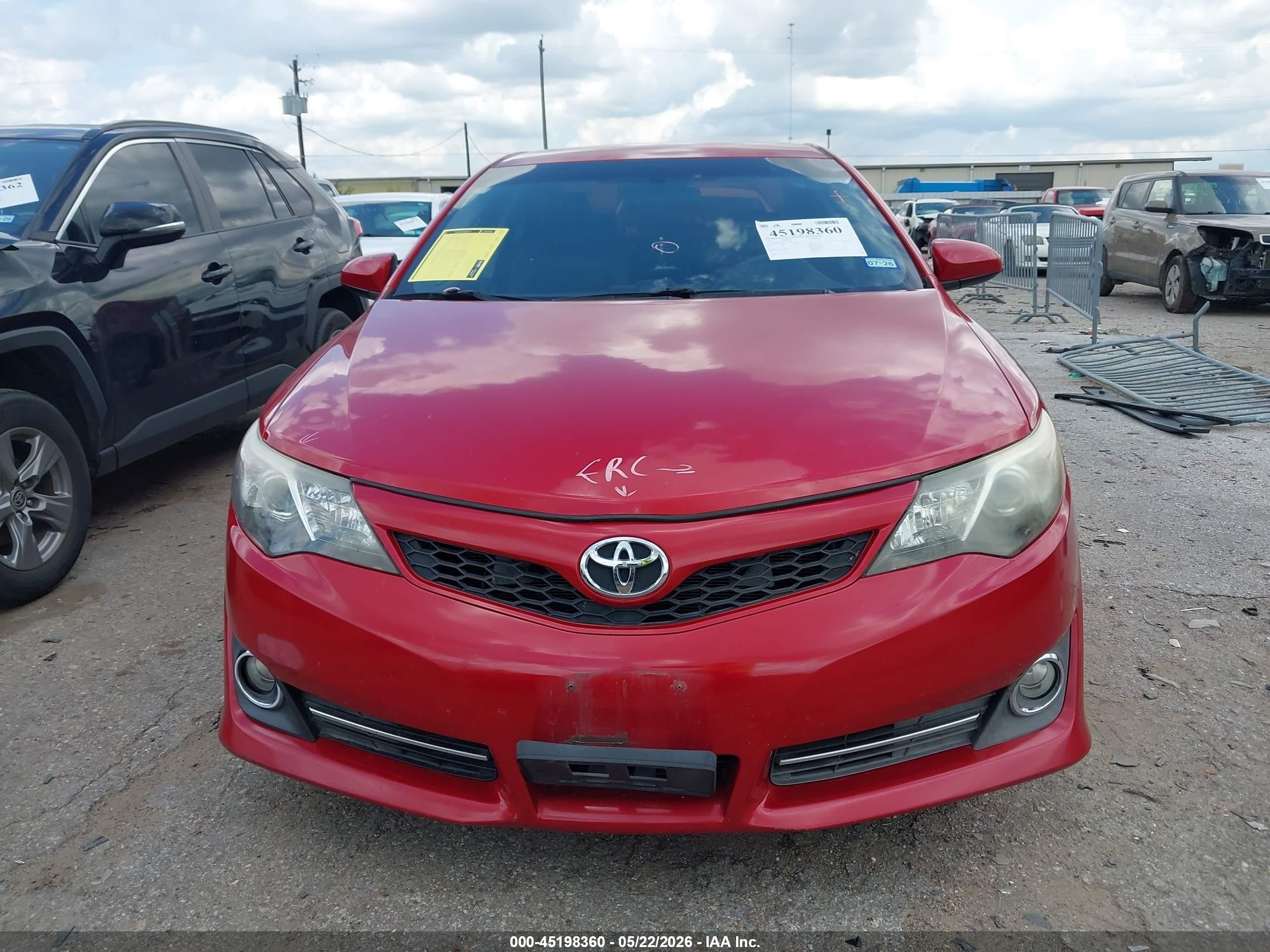 2014 Toyota Camry Se Red vin: 4T1BF1FK1EU774971