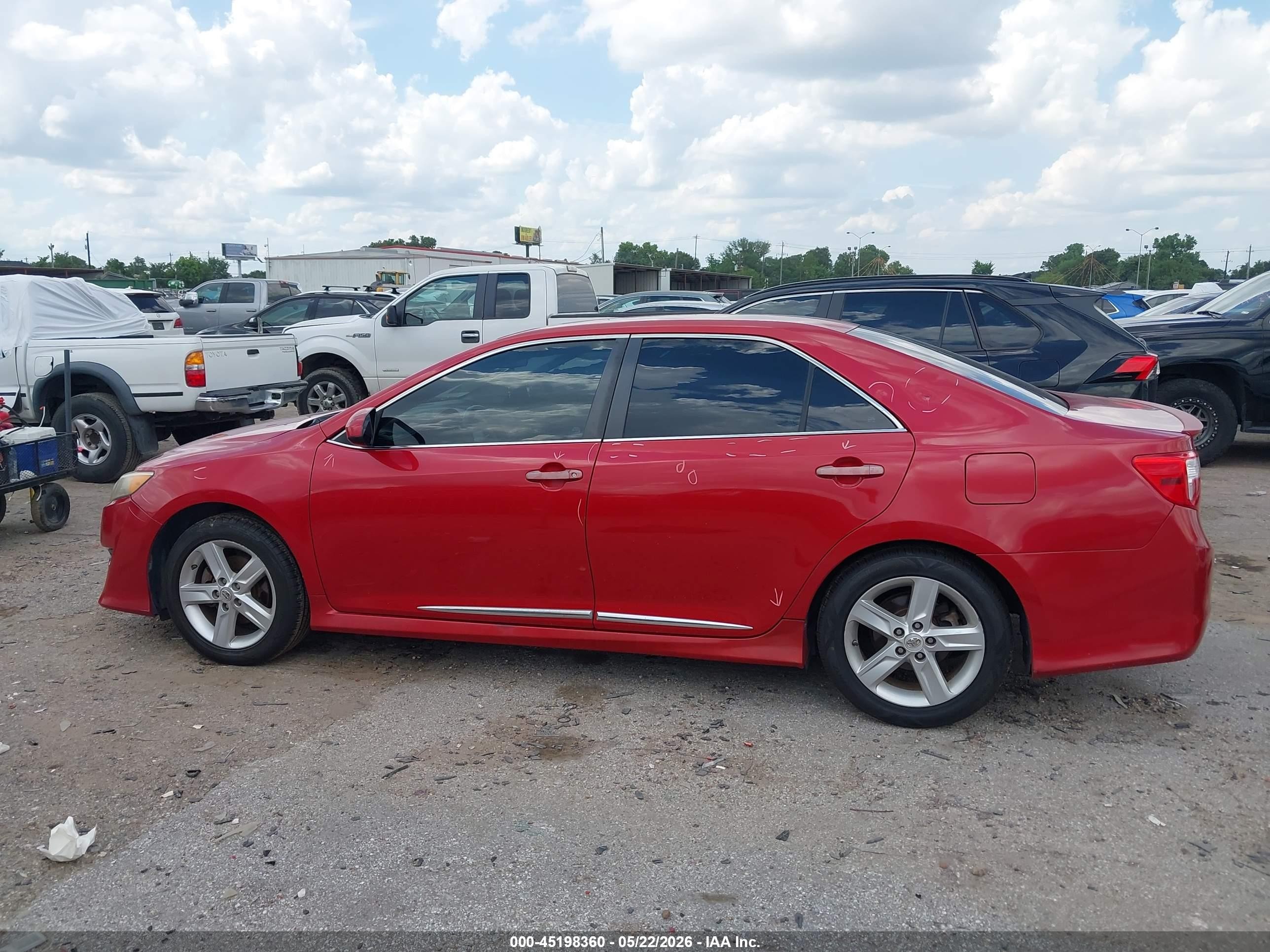 2014 Toyota Camry Se Red vin: 4T1BF1FK1EU774971