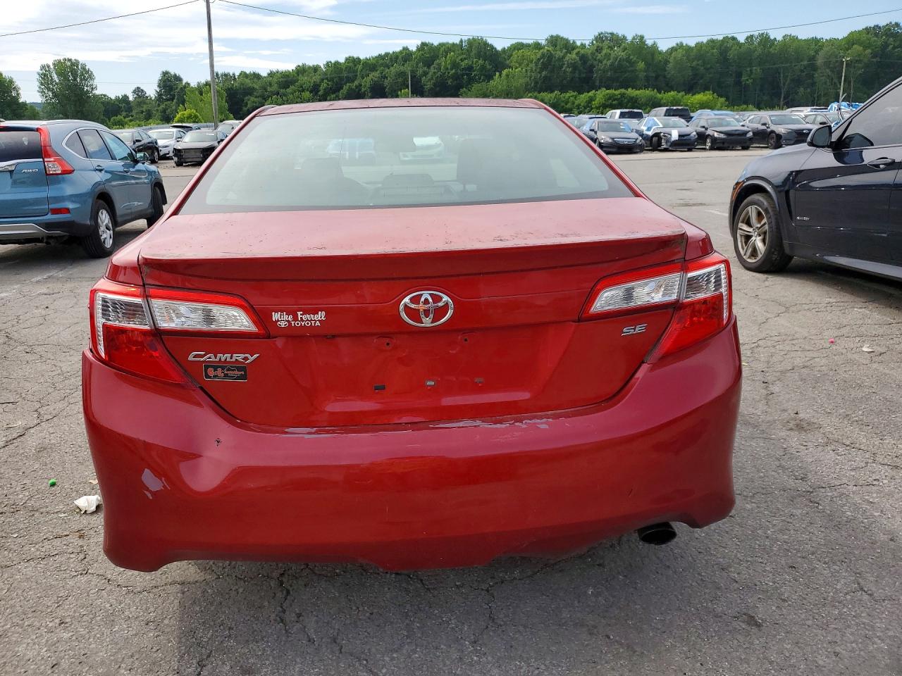 2014 Toyota Camry Se Red vin: 4T1BF1FK1EU778096