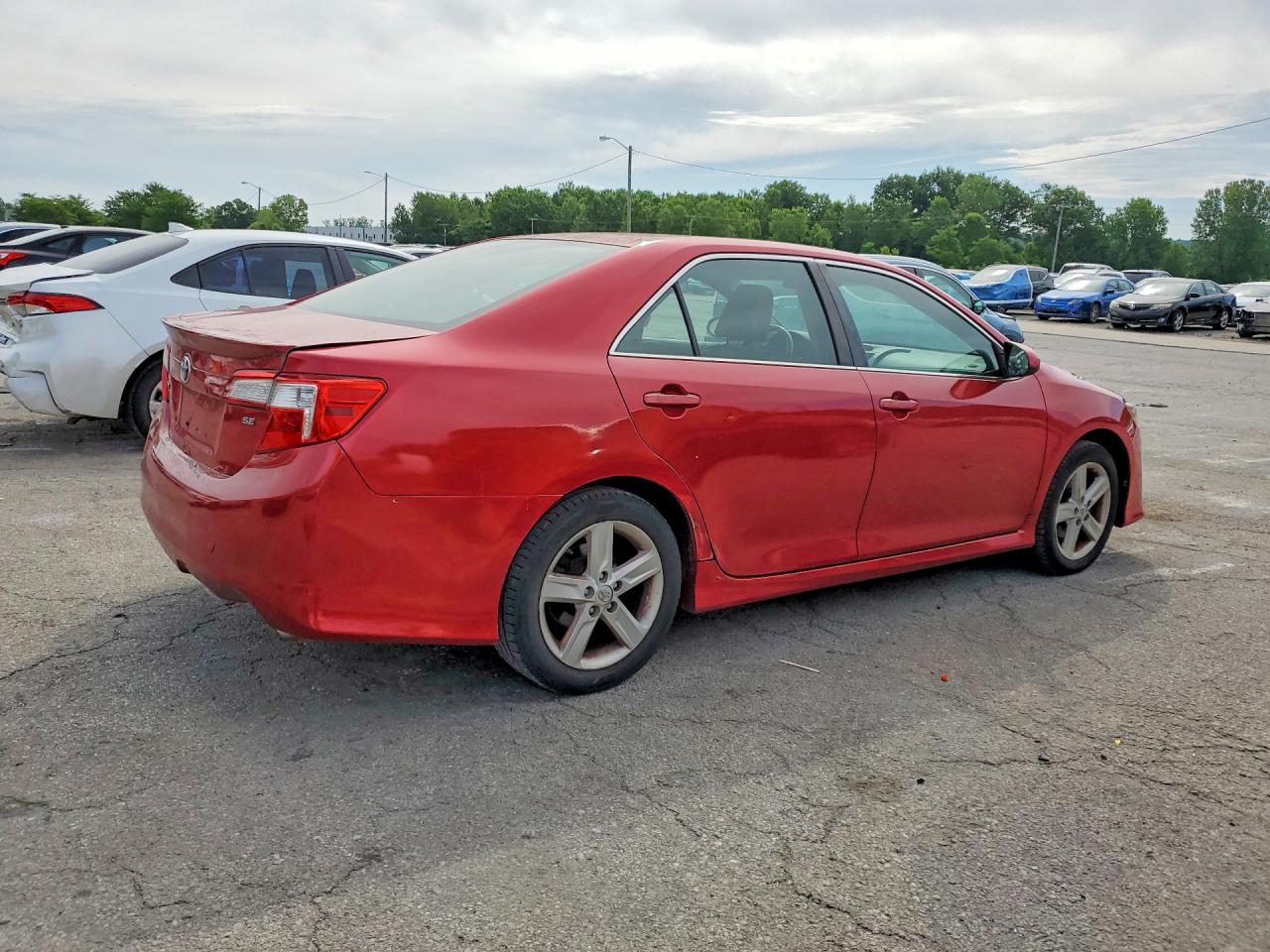 2014 Toyota Camry Se Red vin: 4T1BF1FK1EU778096
