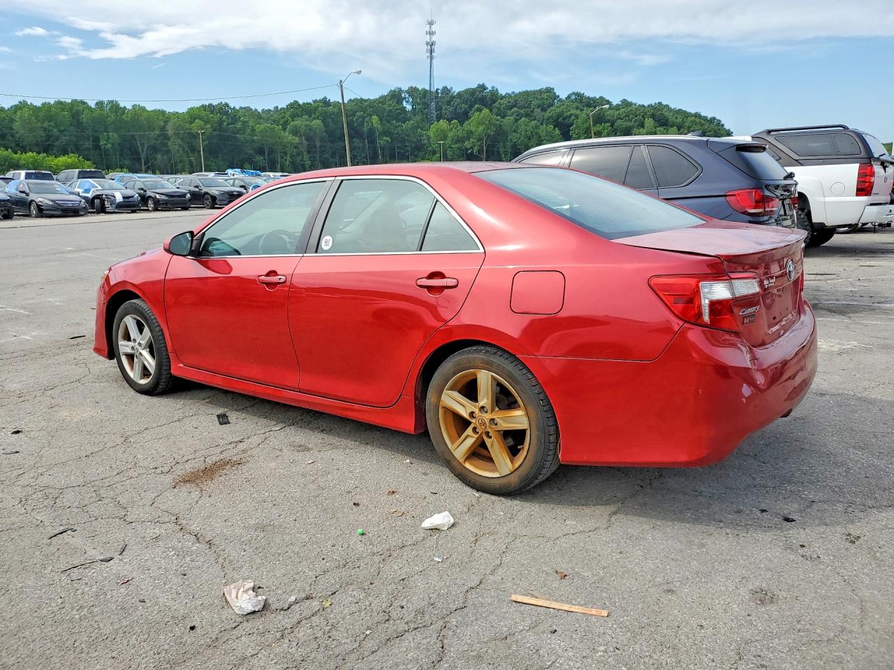 2014 Toyota Camry Se Red vin: 4T1BF1FK1EU778096