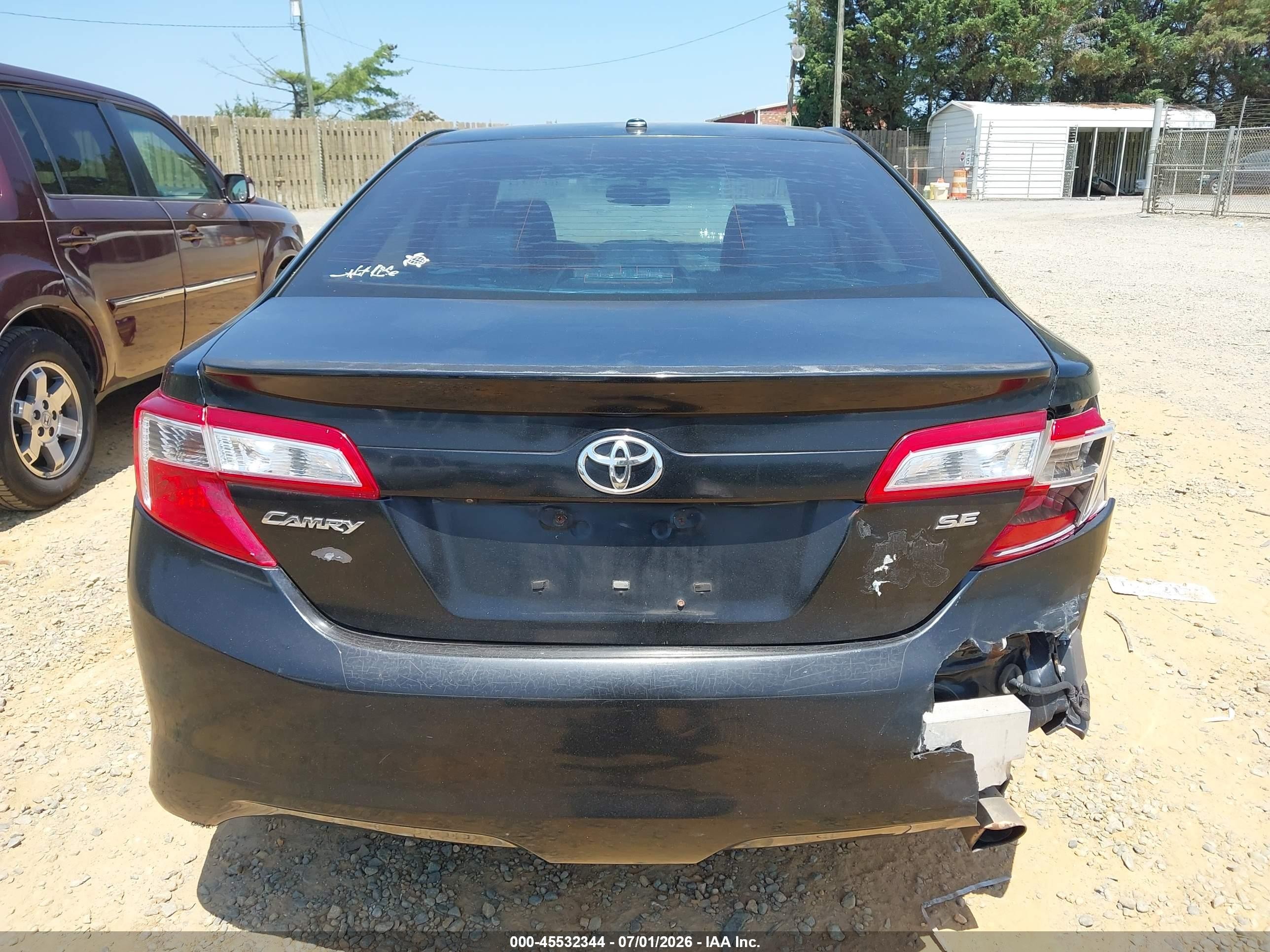 2014 Toyota Camry Se Black vin: 4T1BF1FK1EU778826