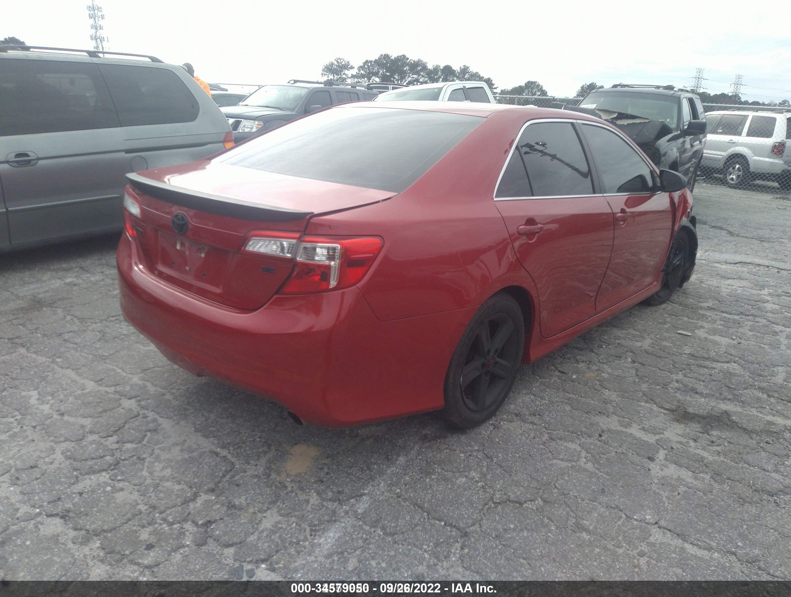 2014 Toyota Camry Se Red vin: 4T1BF1FK1EU780723