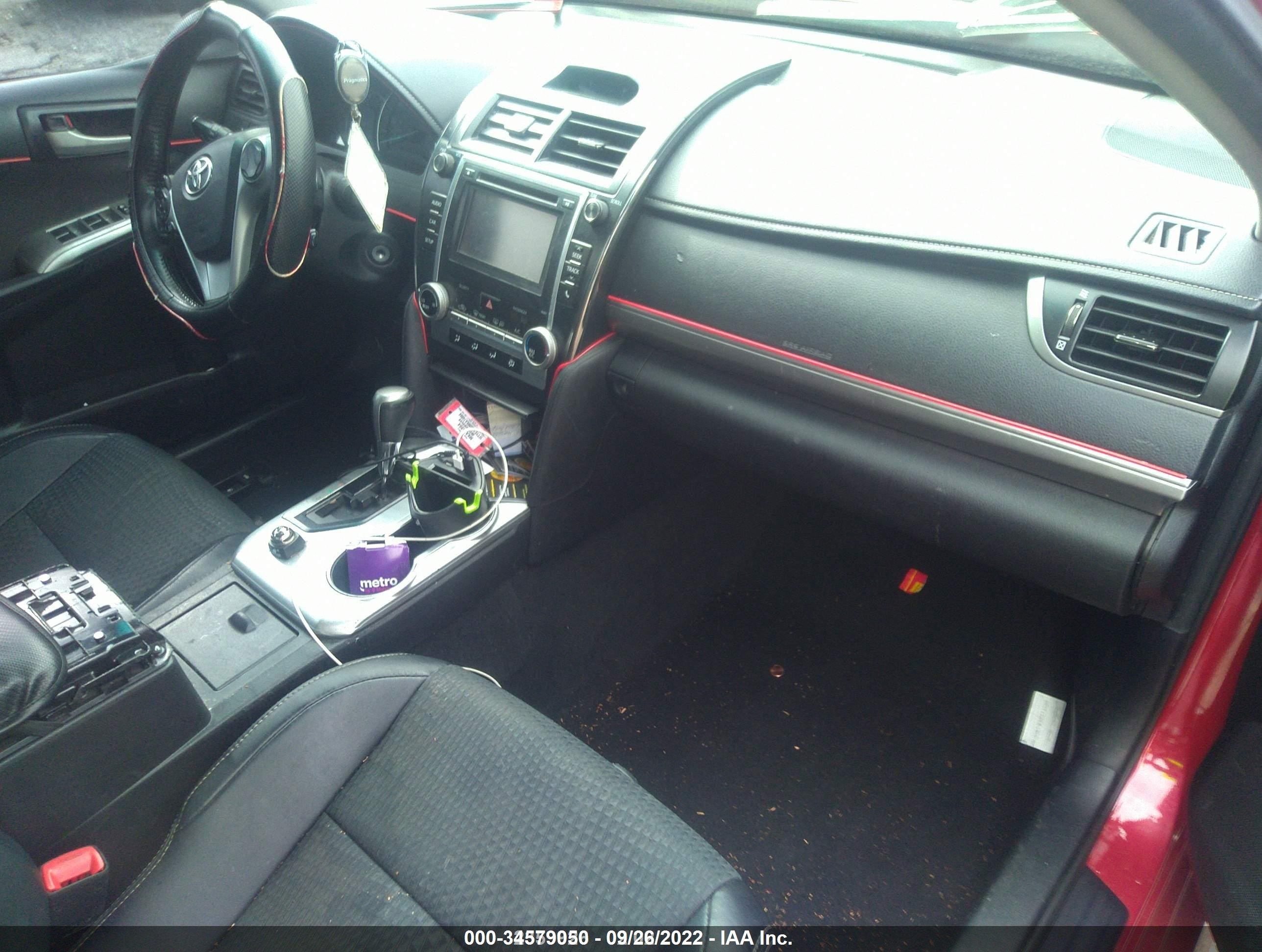2014 Toyota Camry Se Red vin: 4T1BF1FK1EU780723