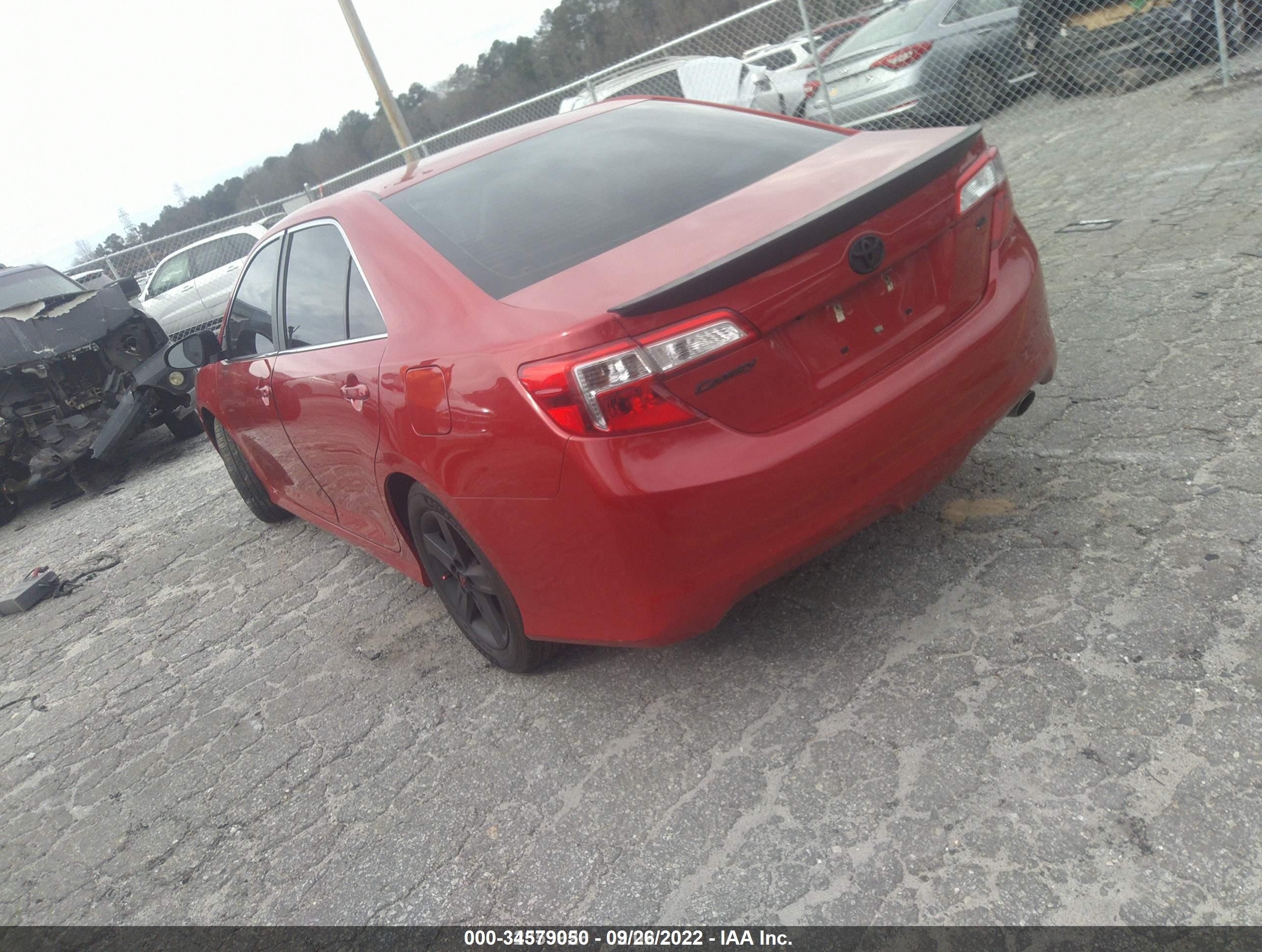 2014 Toyota Camry Se Red vin: 4T1BF1FK1EU780723
