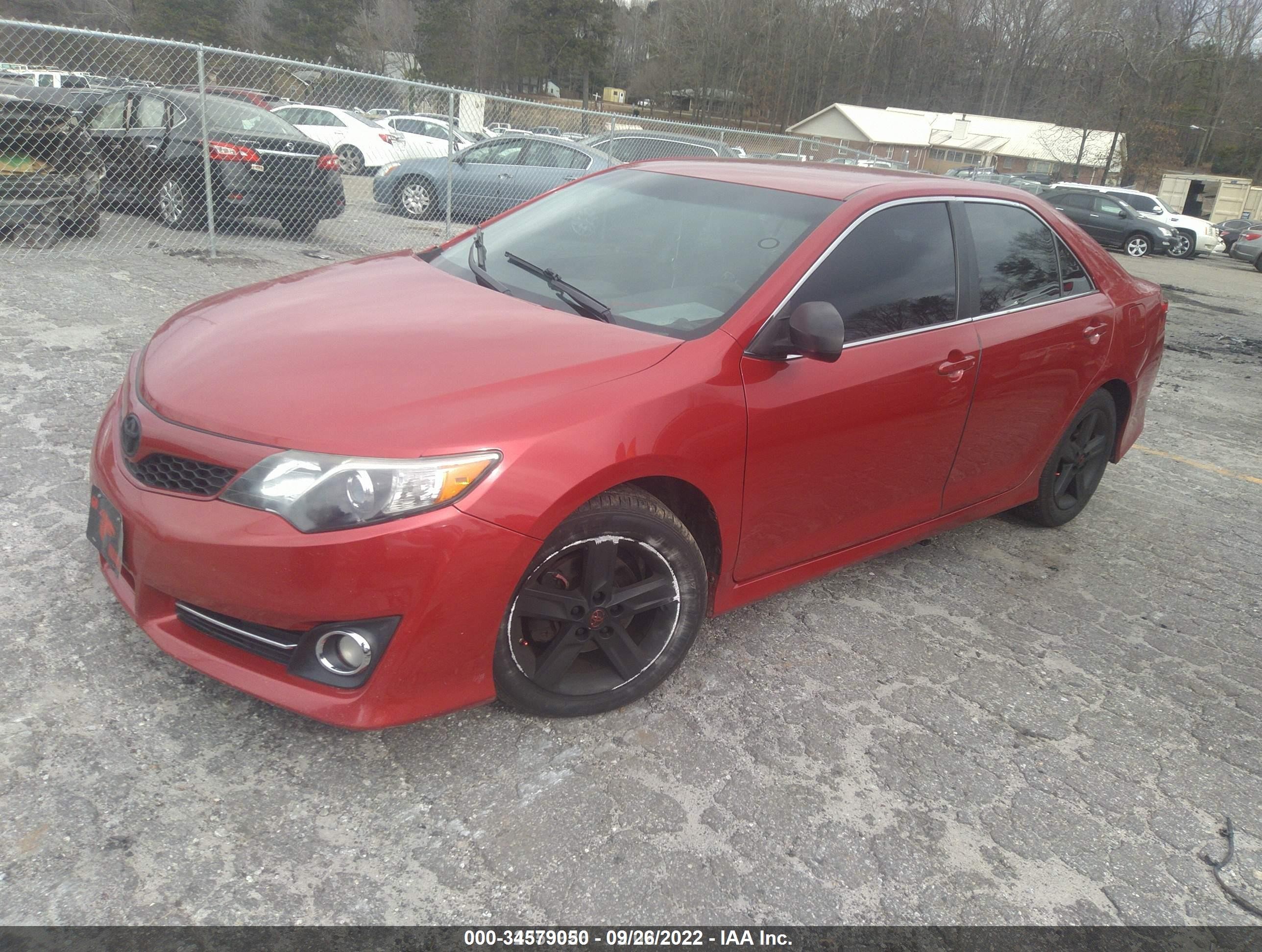 2014 Toyota Camry Se Red vin: 4T1BF1FK1EU780723