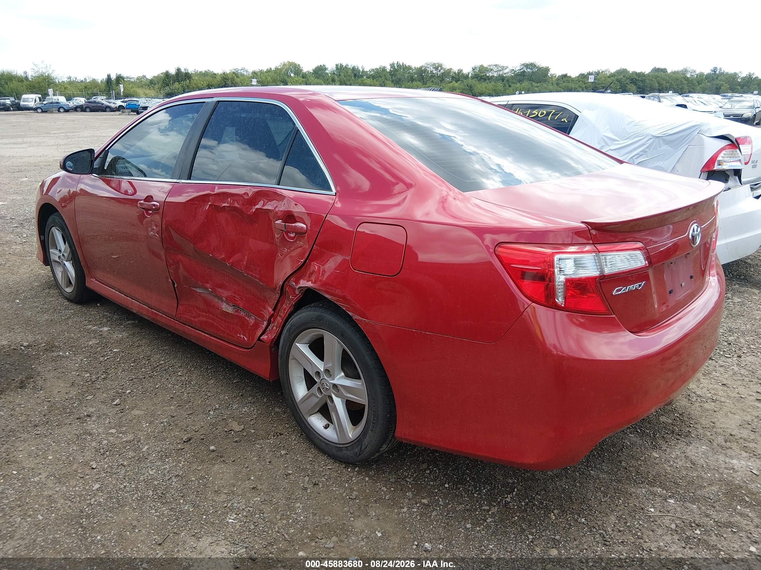 2014 Toyota Camry Se Red vin: 4T1BF1FK1EU783959
