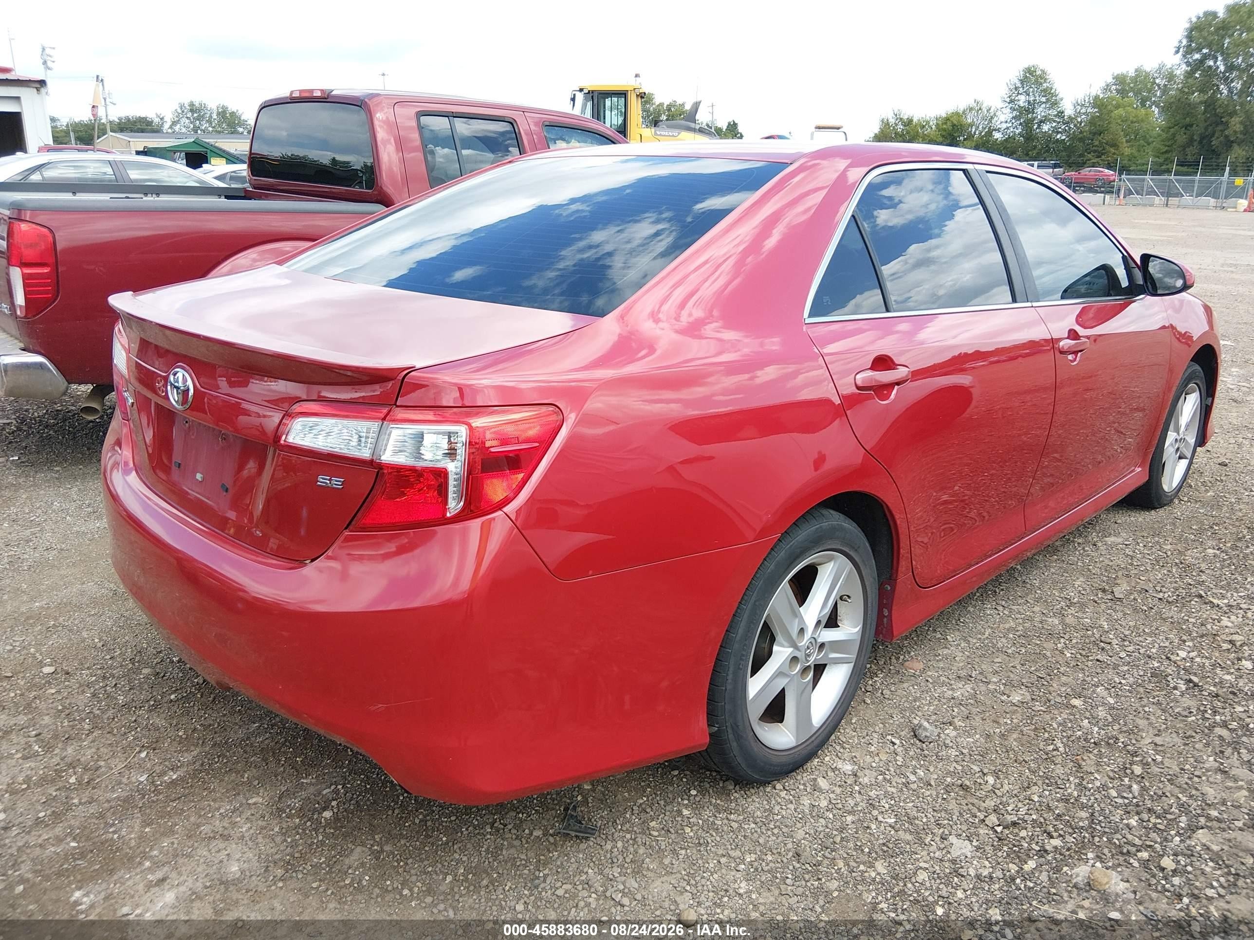2014 Toyota Camry Se Red vin: 4T1BF1FK1EU783959