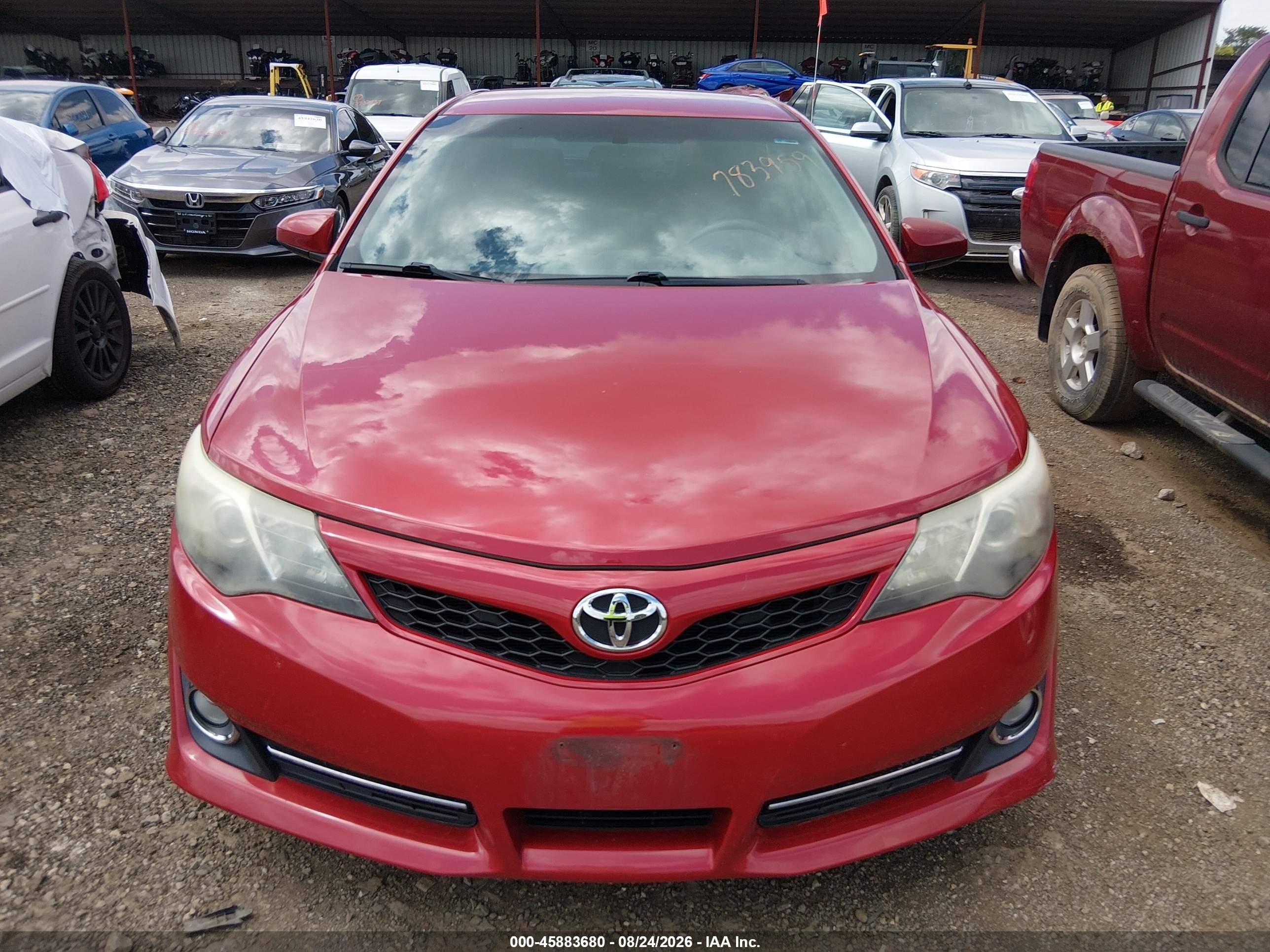 2014 Toyota Camry Se Red vin: 4T1BF1FK1EU783959