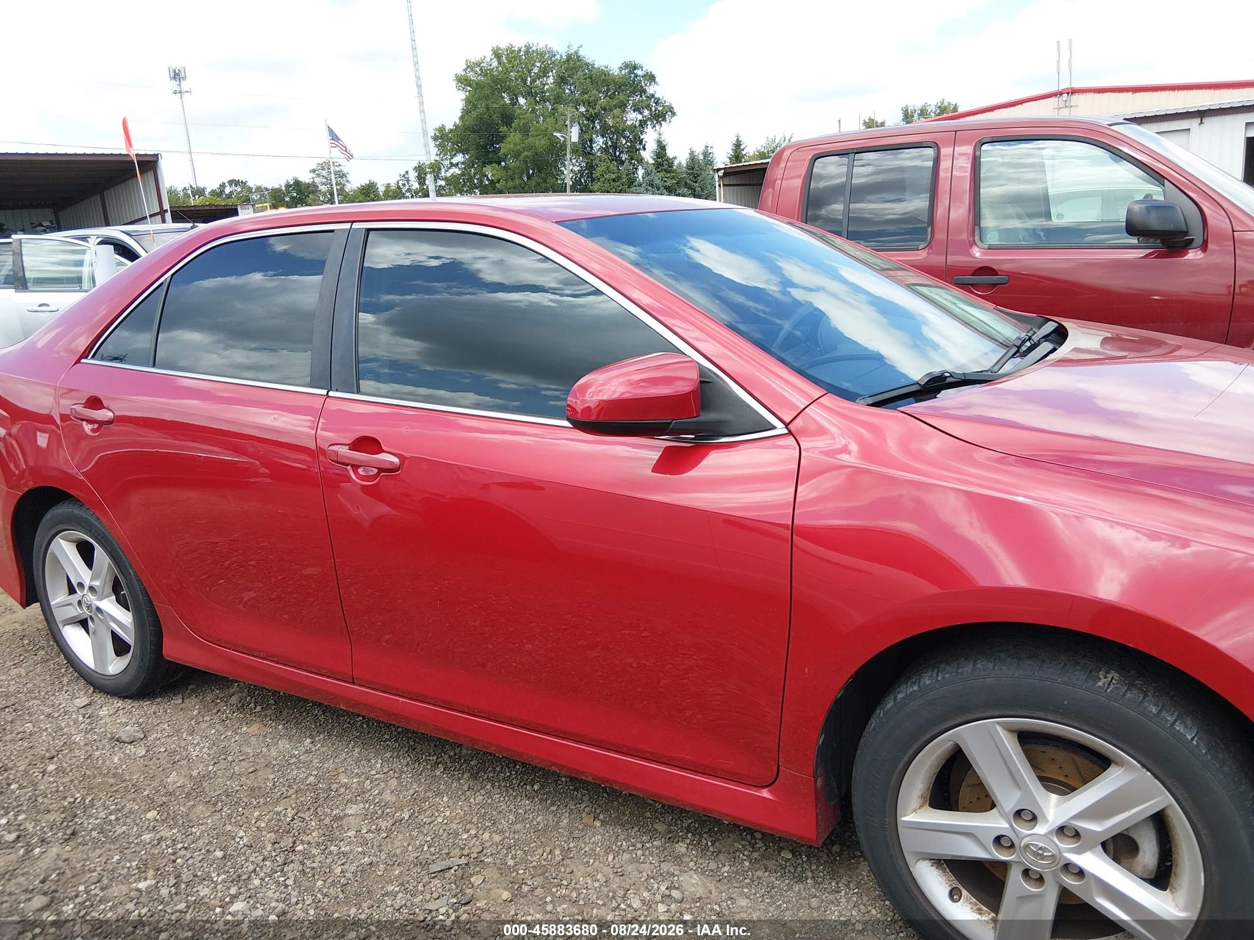 2014 Toyota Camry Se Red vin: 4T1BF1FK1EU783959