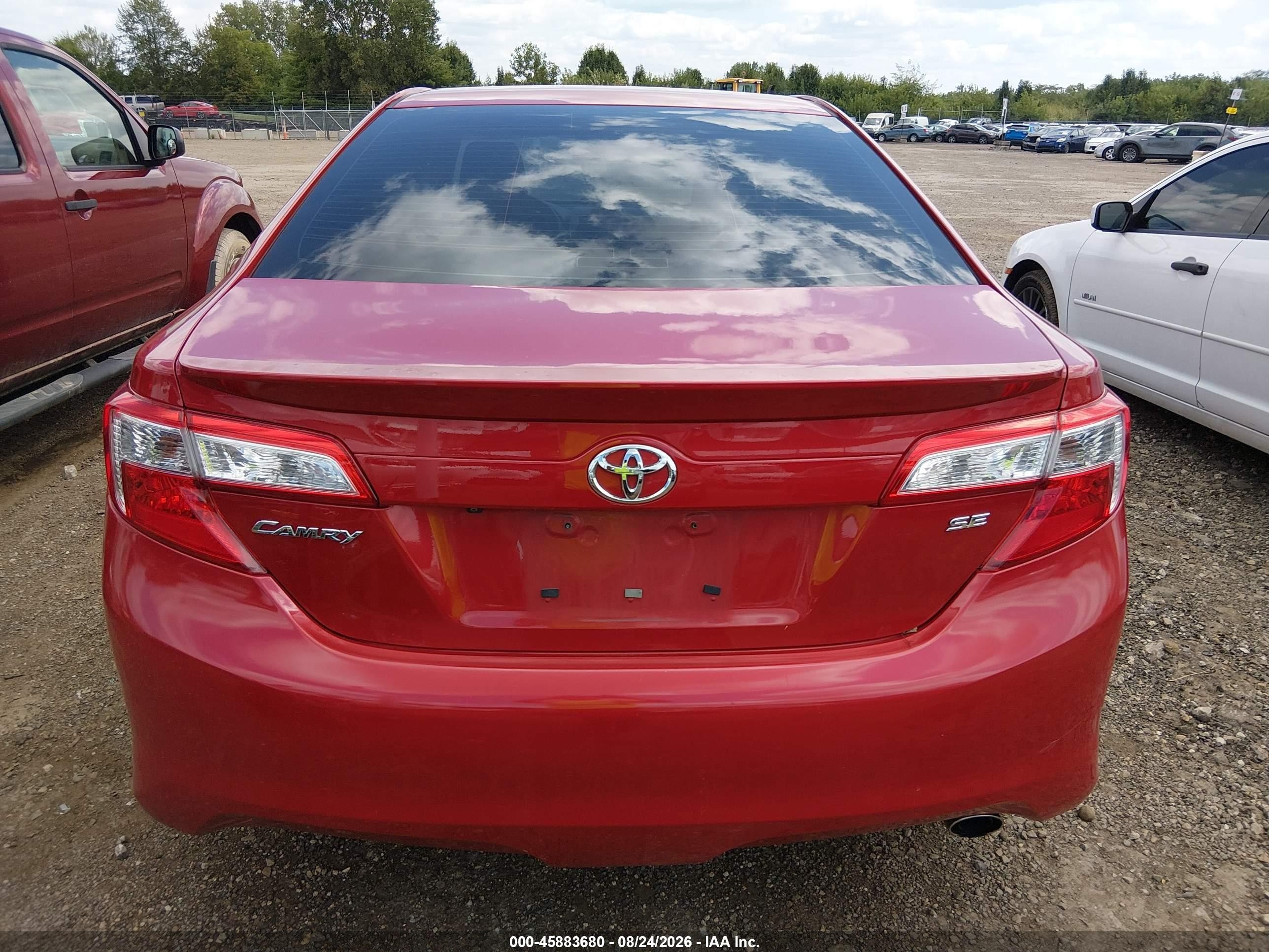 2014 Toyota Camry Se Red vin: 4T1BF1FK1EU783959
