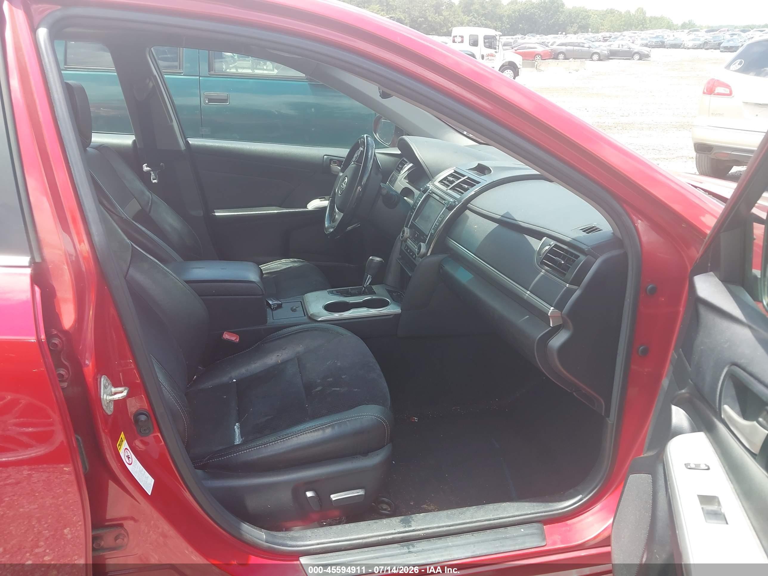 2014 Toyota Camry Se Red vin: 4T1BF1FK1EU792290
