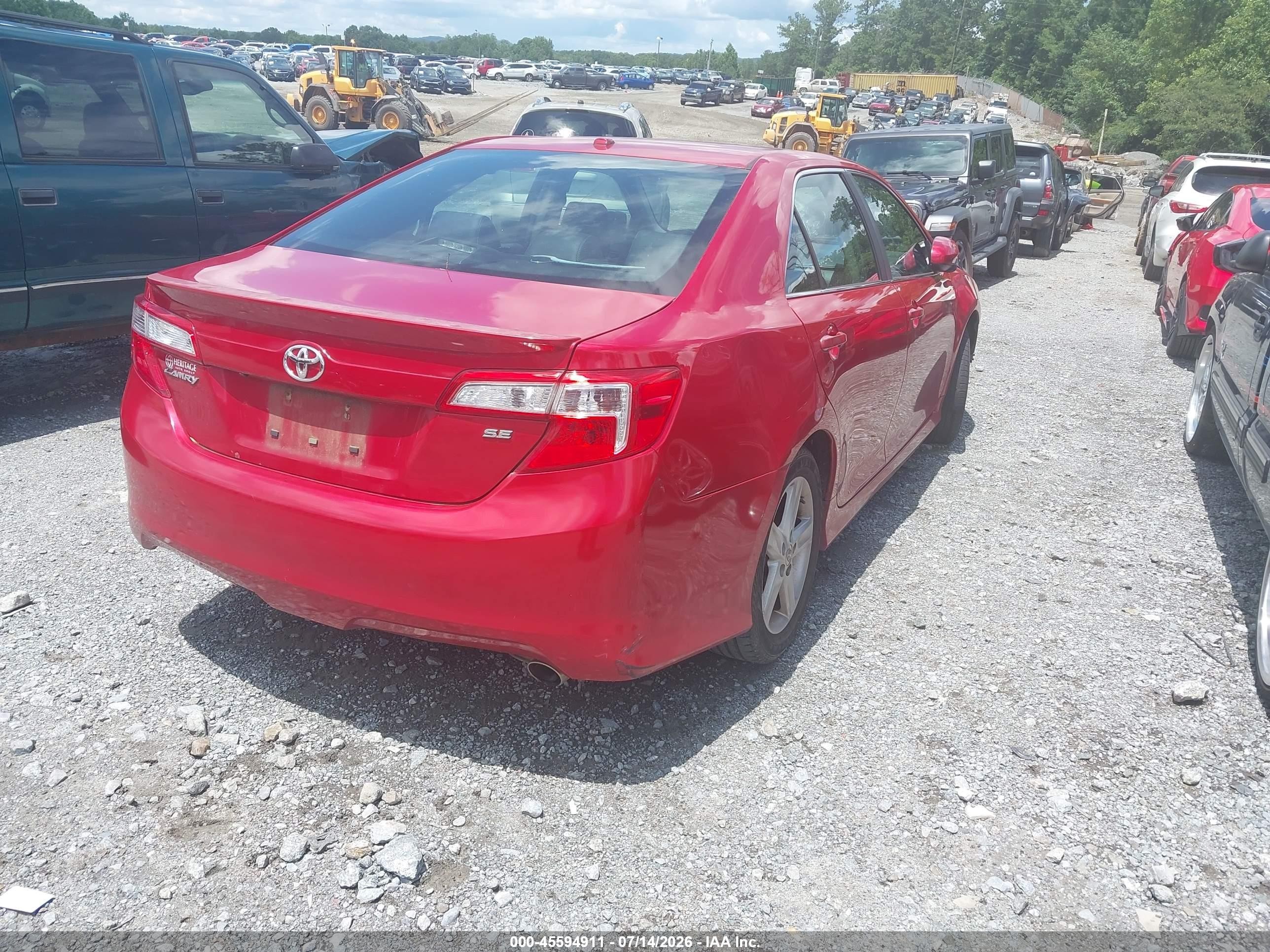 2014 Toyota Camry Se Red vin: 4T1BF1FK1EU792290