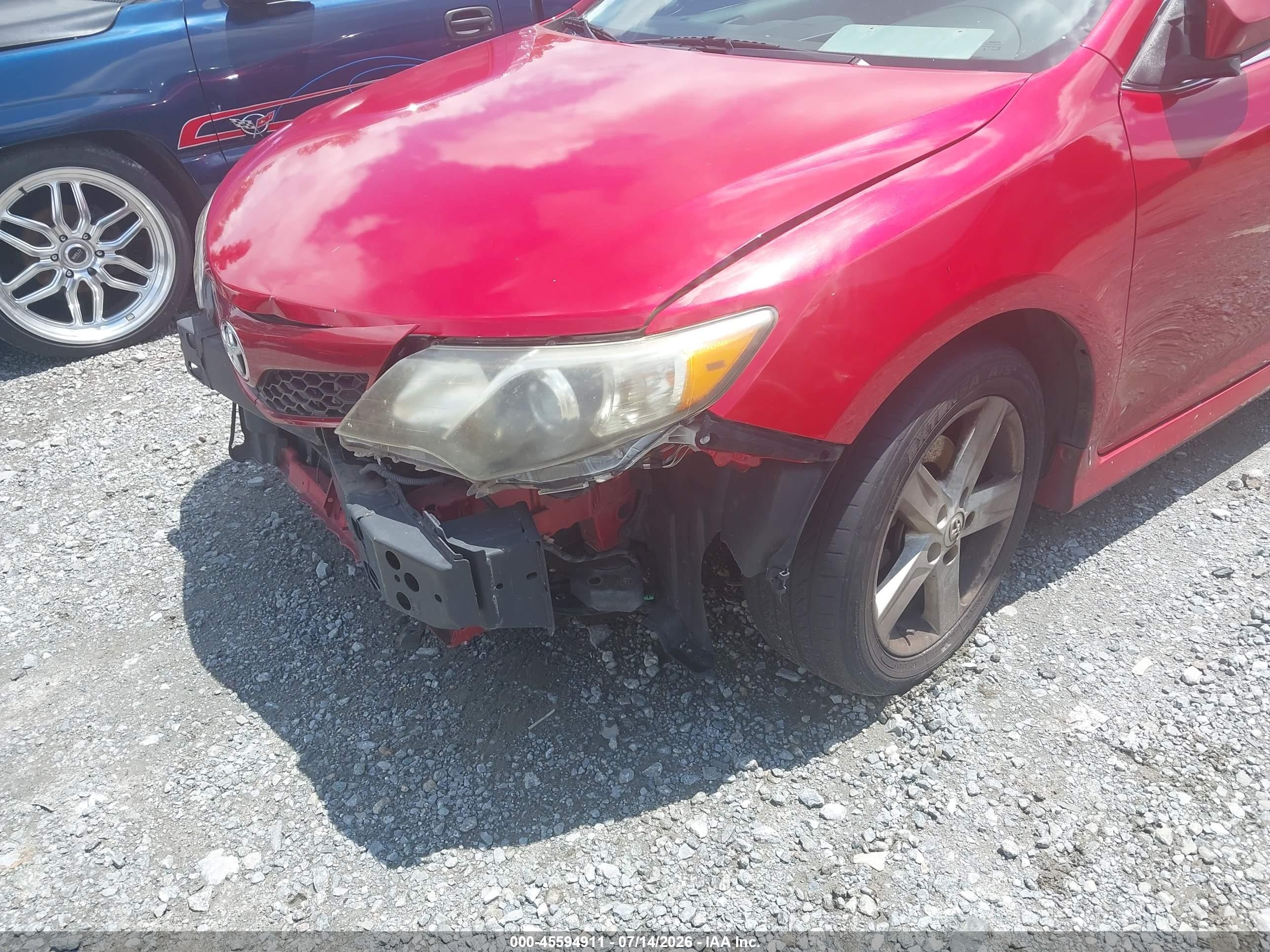 2014 Toyota Camry Se Red vin: 4T1BF1FK1EU792290