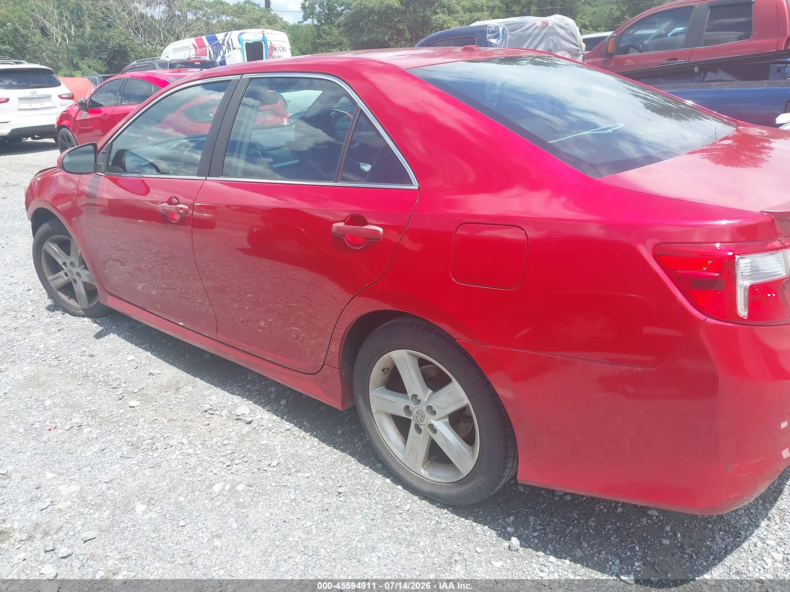 2014 Toyota Camry Se Red vin: 4T1BF1FK1EU792290