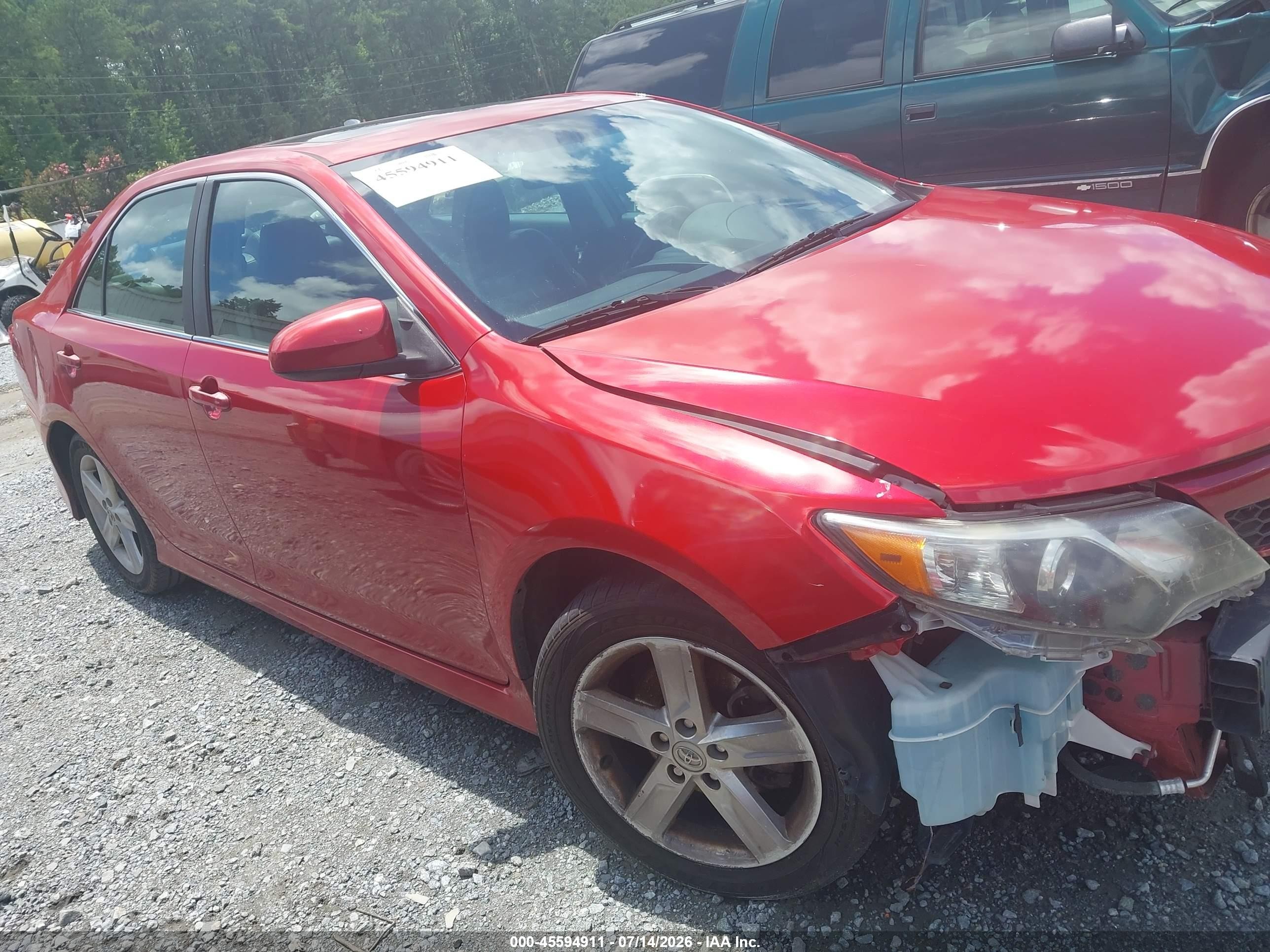 2014 Toyota Camry Se Red vin: 4T1BF1FK1EU792290