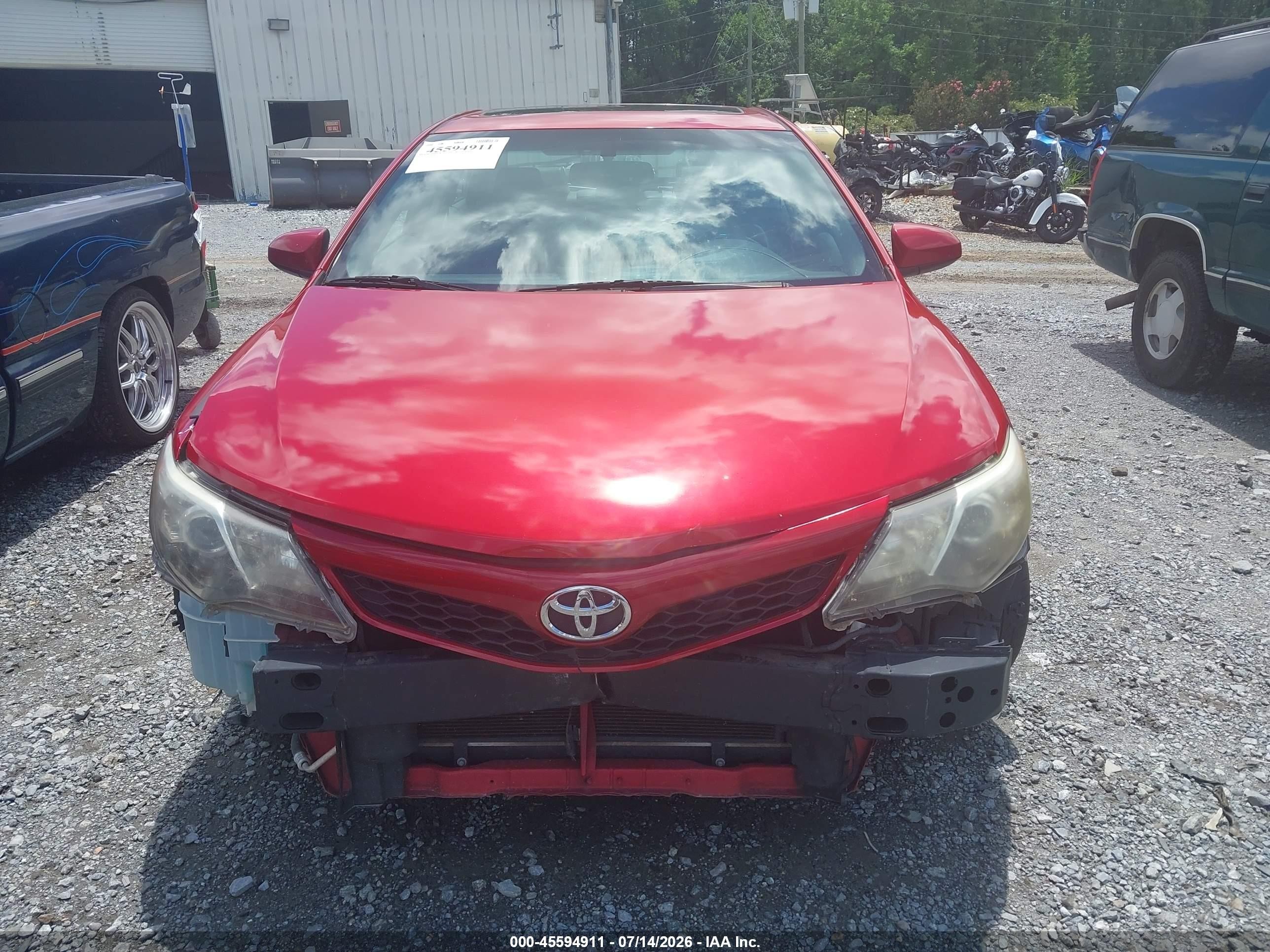 2014 Toyota Camry Se Red vin: 4T1BF1FK1EU792290