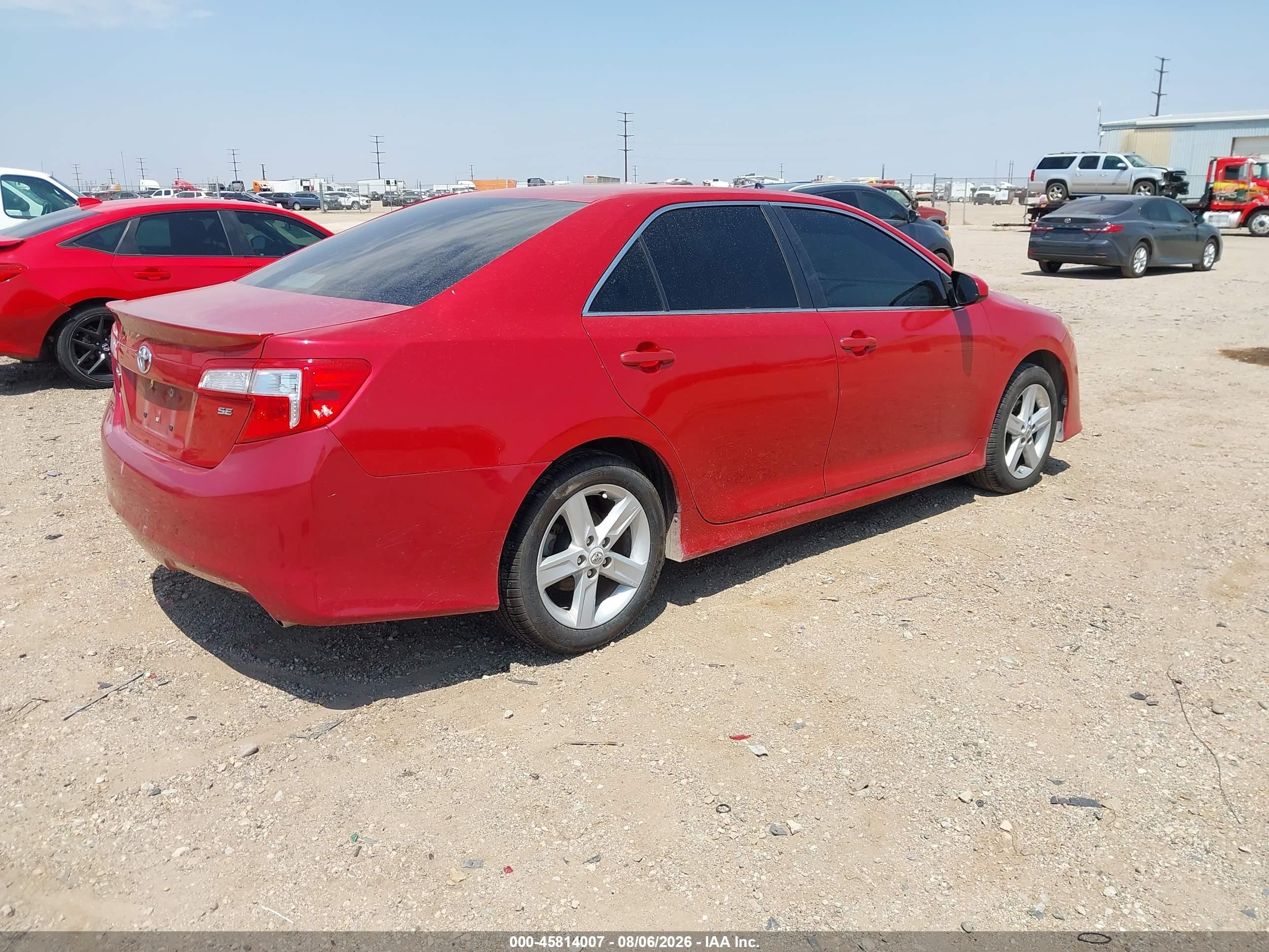 2014 Toyota Camry Se Red vin: 4T1BF1FK1EU794508