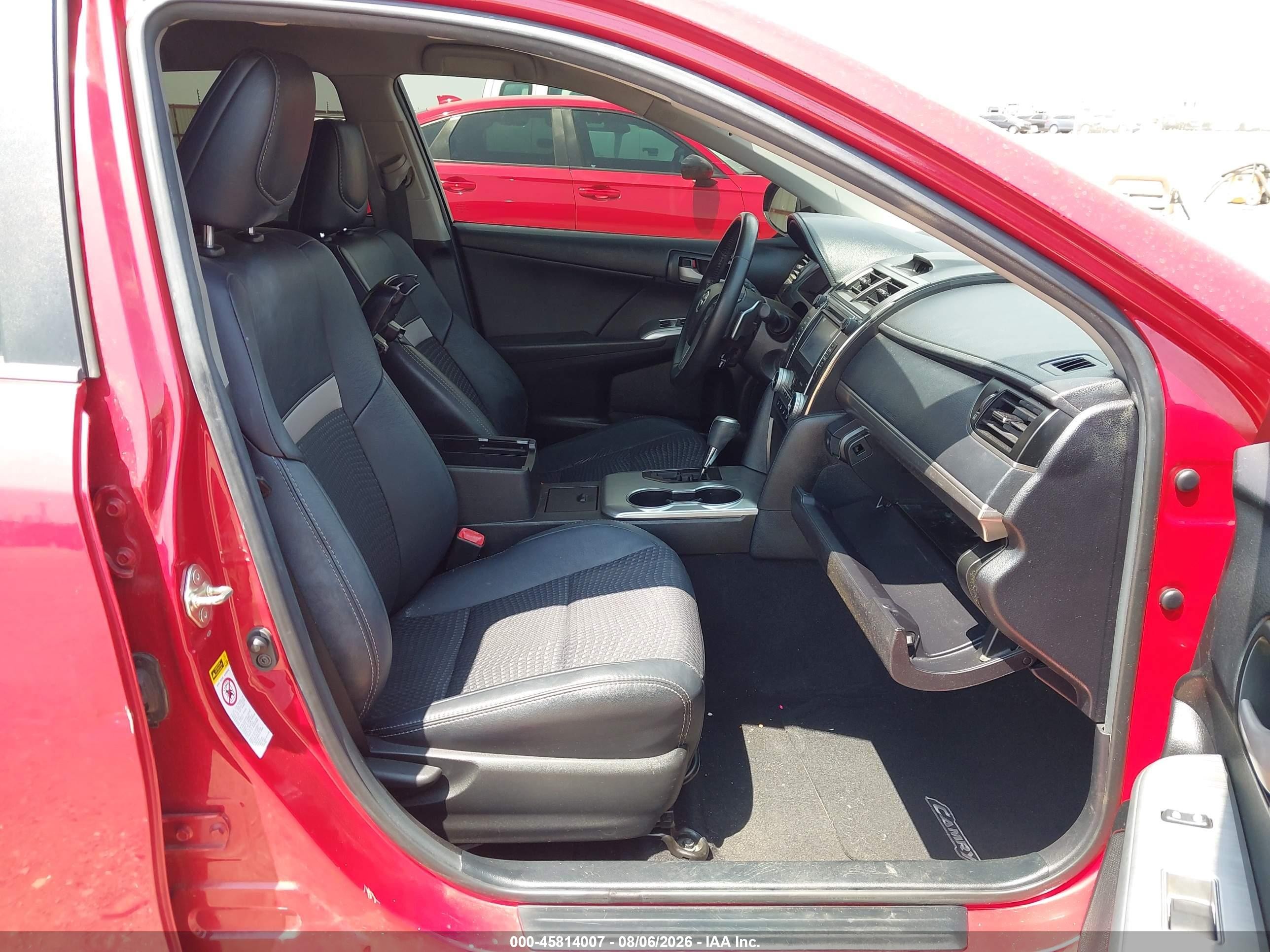 2014 Toyota Camry Se Red vin: 4T1BF1FK1EU794508