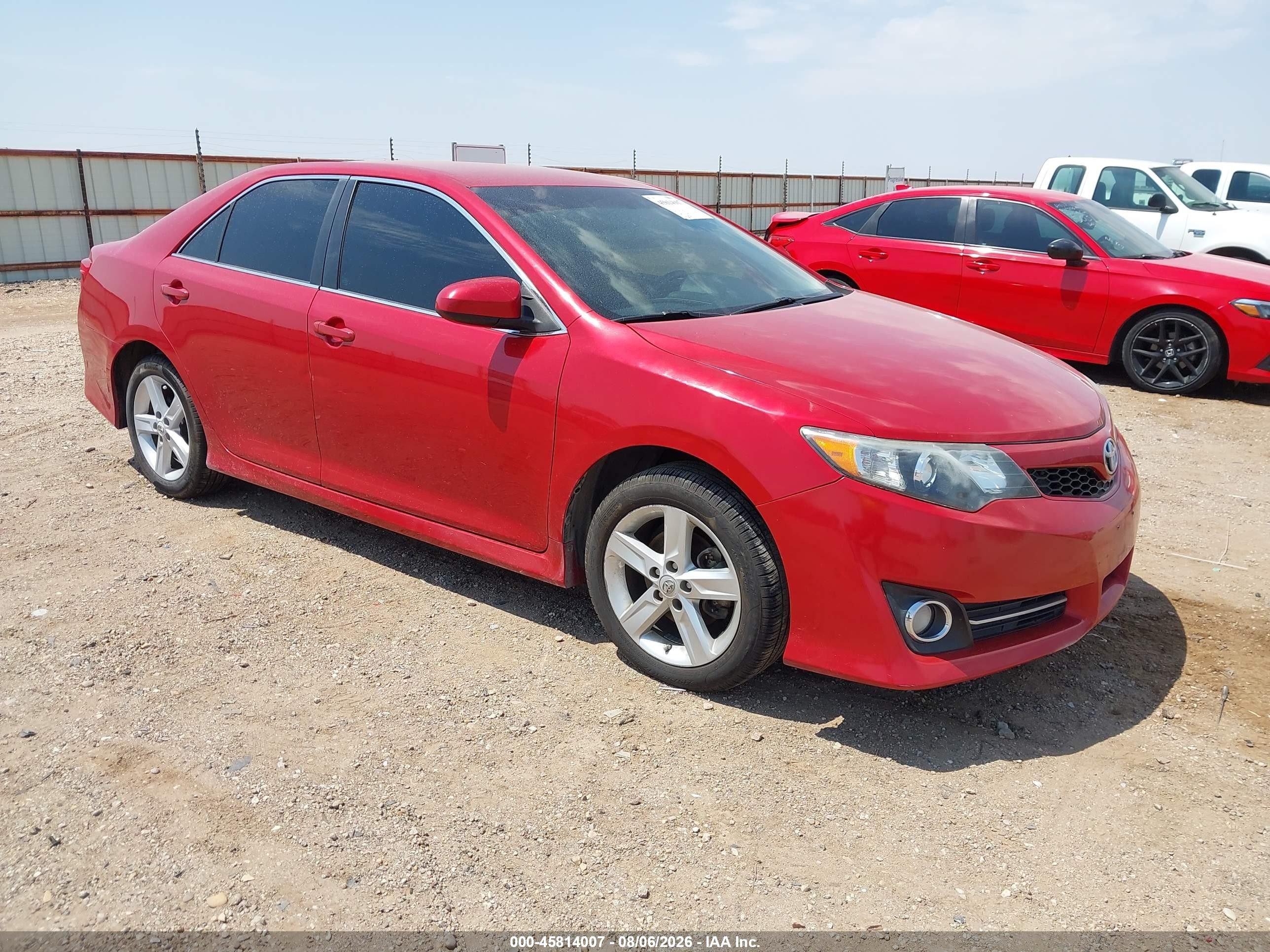2014 Toyota Camry Se Red vin: 4T1BF1FK1EU794508