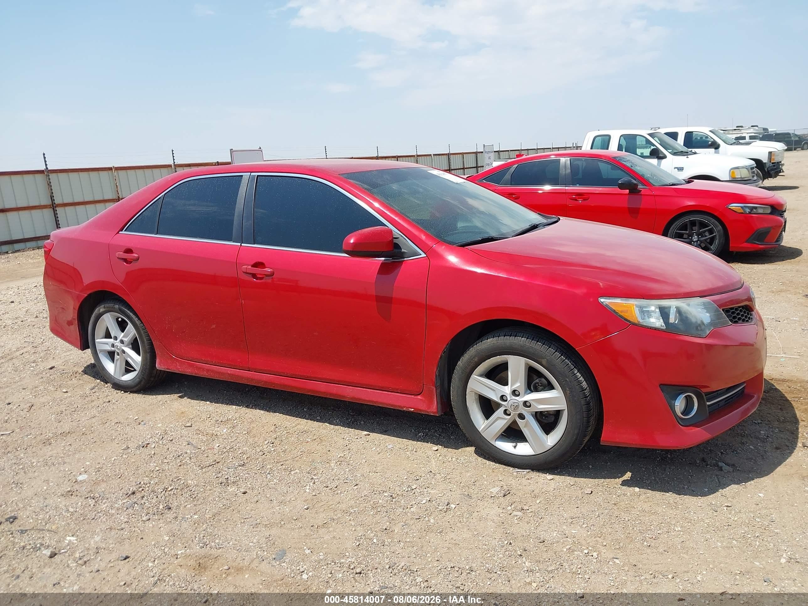 2014 Toyota Camry Se Red vin: 4T1BF1FK1EU794508