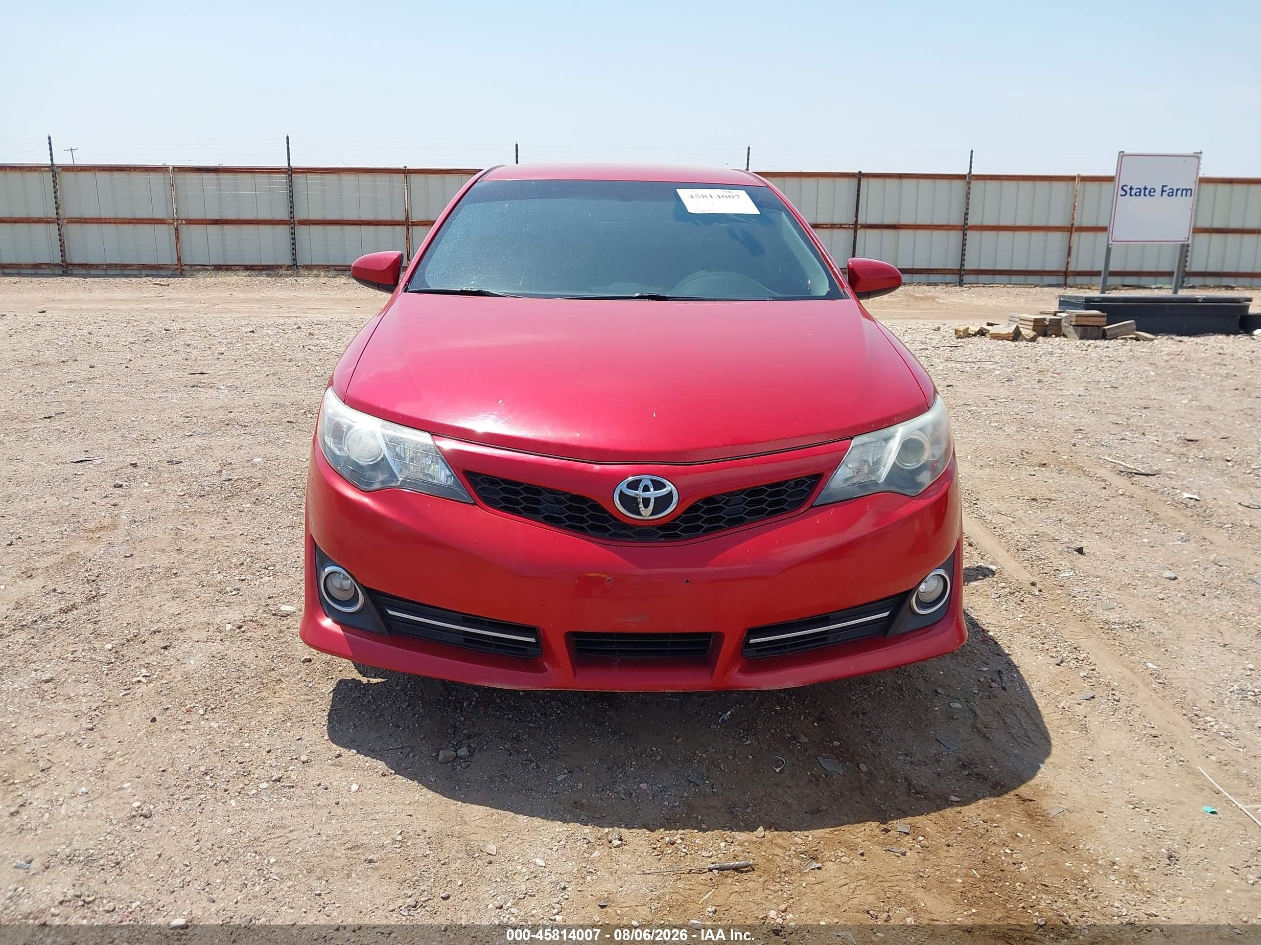 2014 Toyota Camry Se Red vin: 4T1BF1FK1EU794508