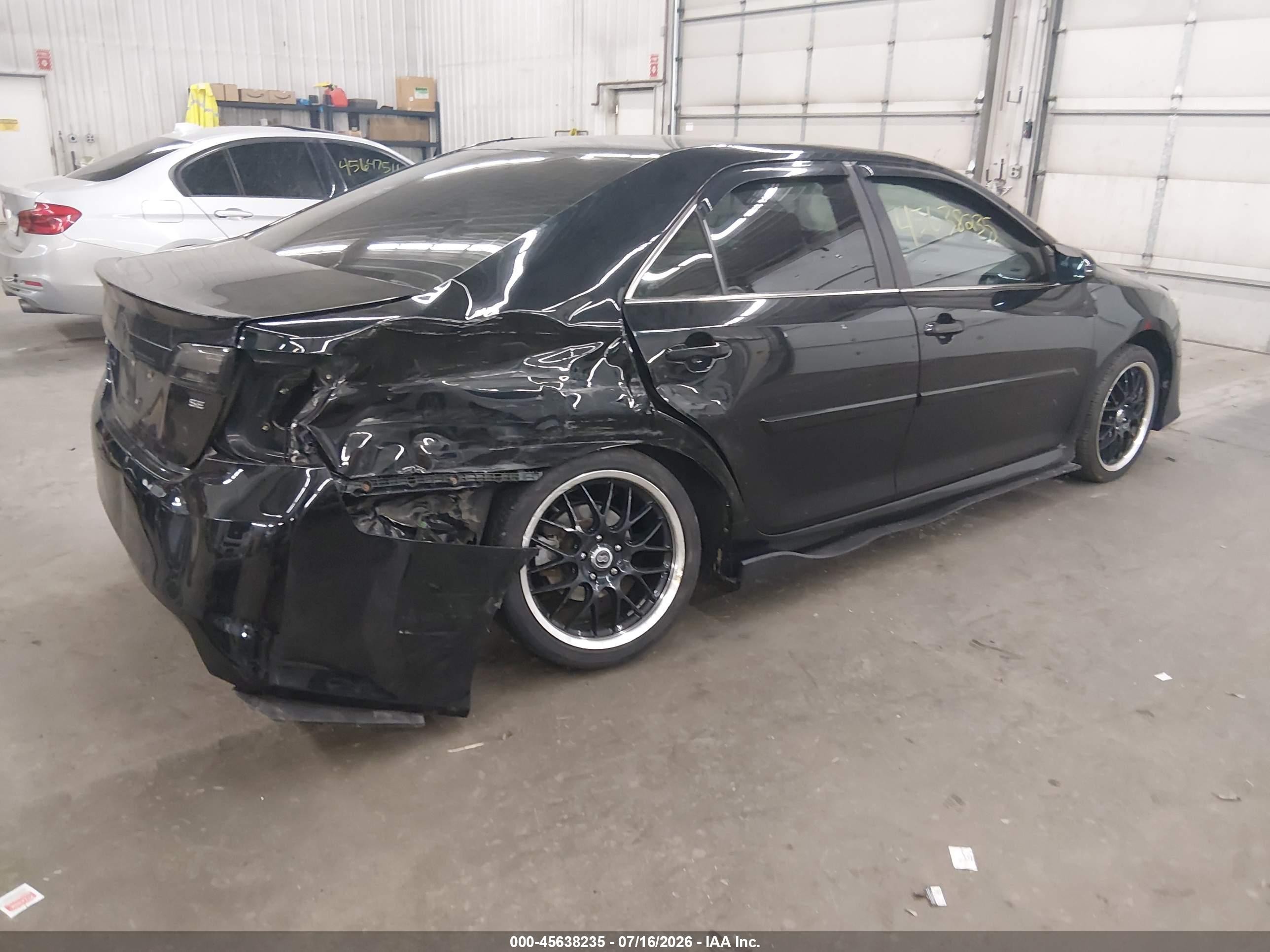 2014 Toyota Camry Se Sport Black vin: 4T1BF1FK1EU800761