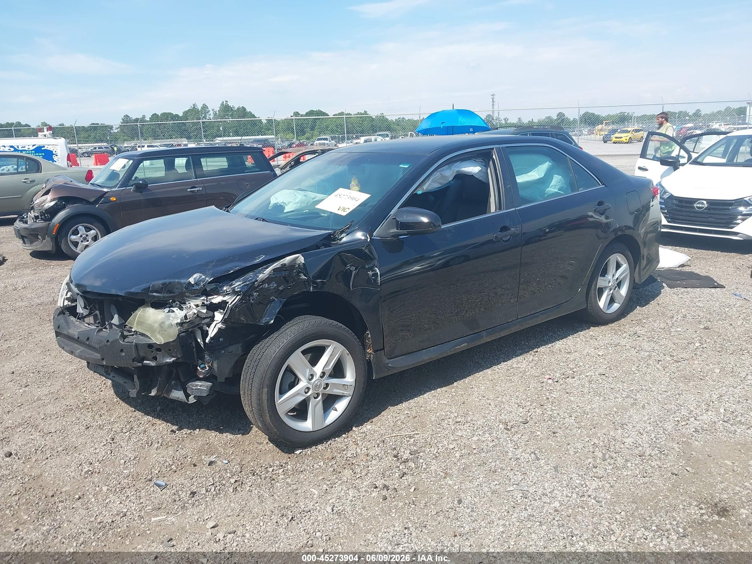 2014 Toyota Camry Se Black vin: 4T1BF1FK1EU819133