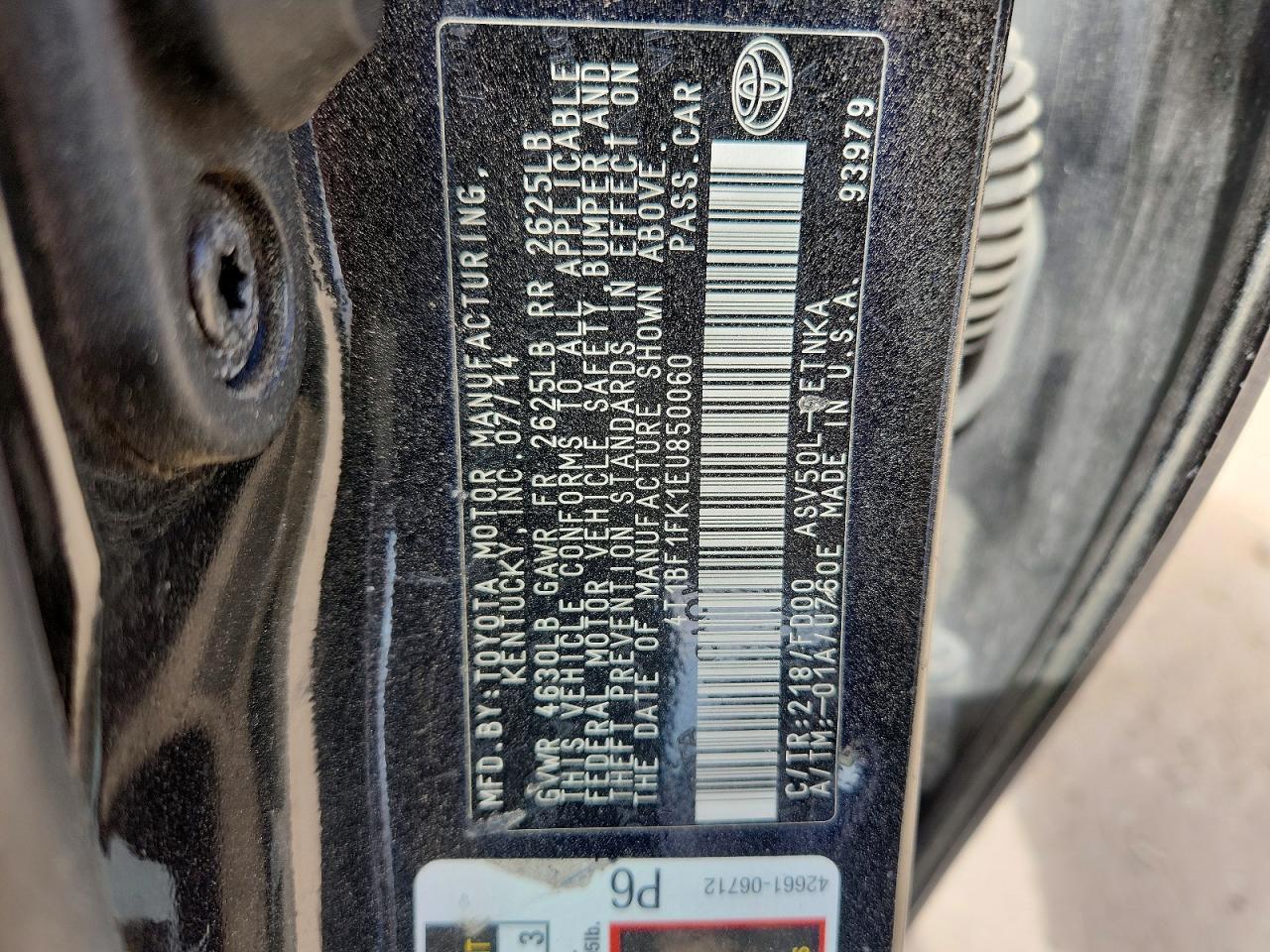 2014 Toyota Camry Le Черный vin: 4T1BF1FK1EU850060