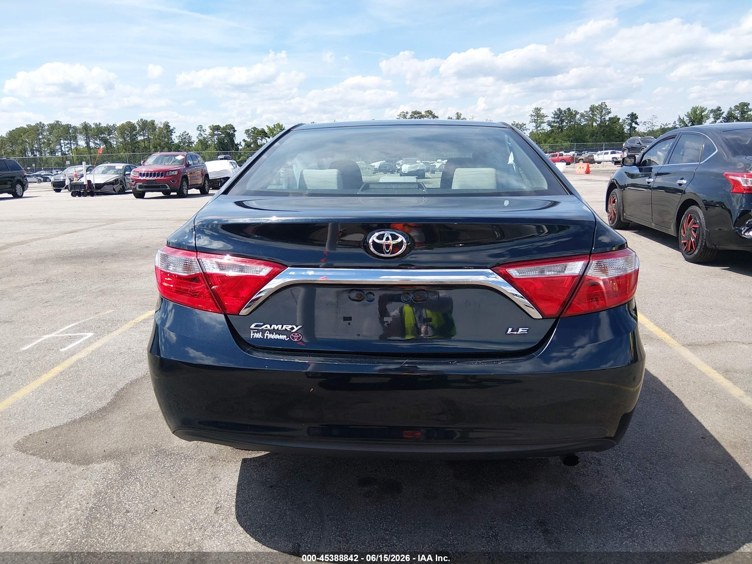 2015 Toyota Camry Le Черный vin: 4T1BF1FK1FU024536