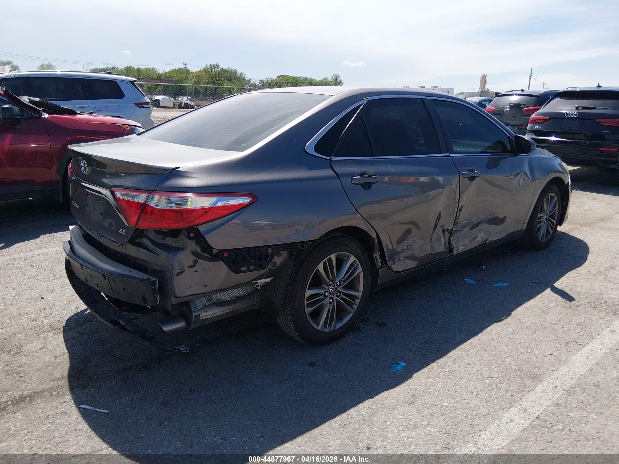 2015 Toyota Camry Se Gray vin: 4T1BF1FK1FU031647