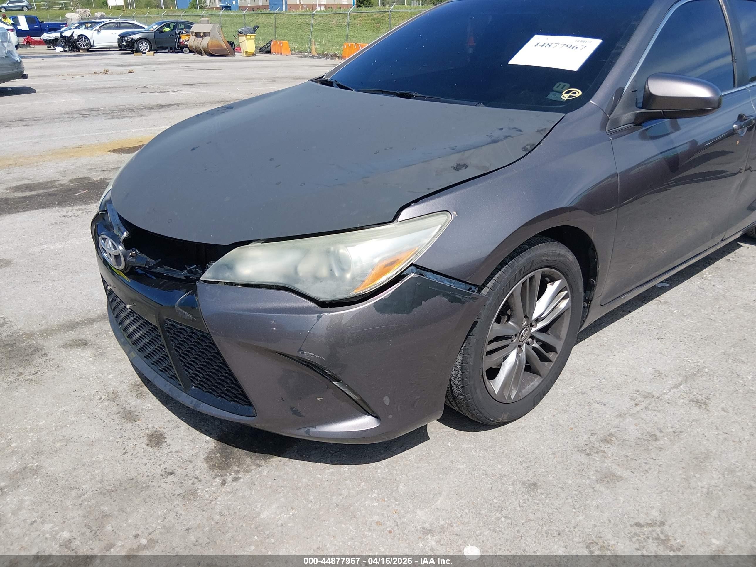 2015 Toyota Camry Se Gray vin: 4T1BF1FK1FU031647