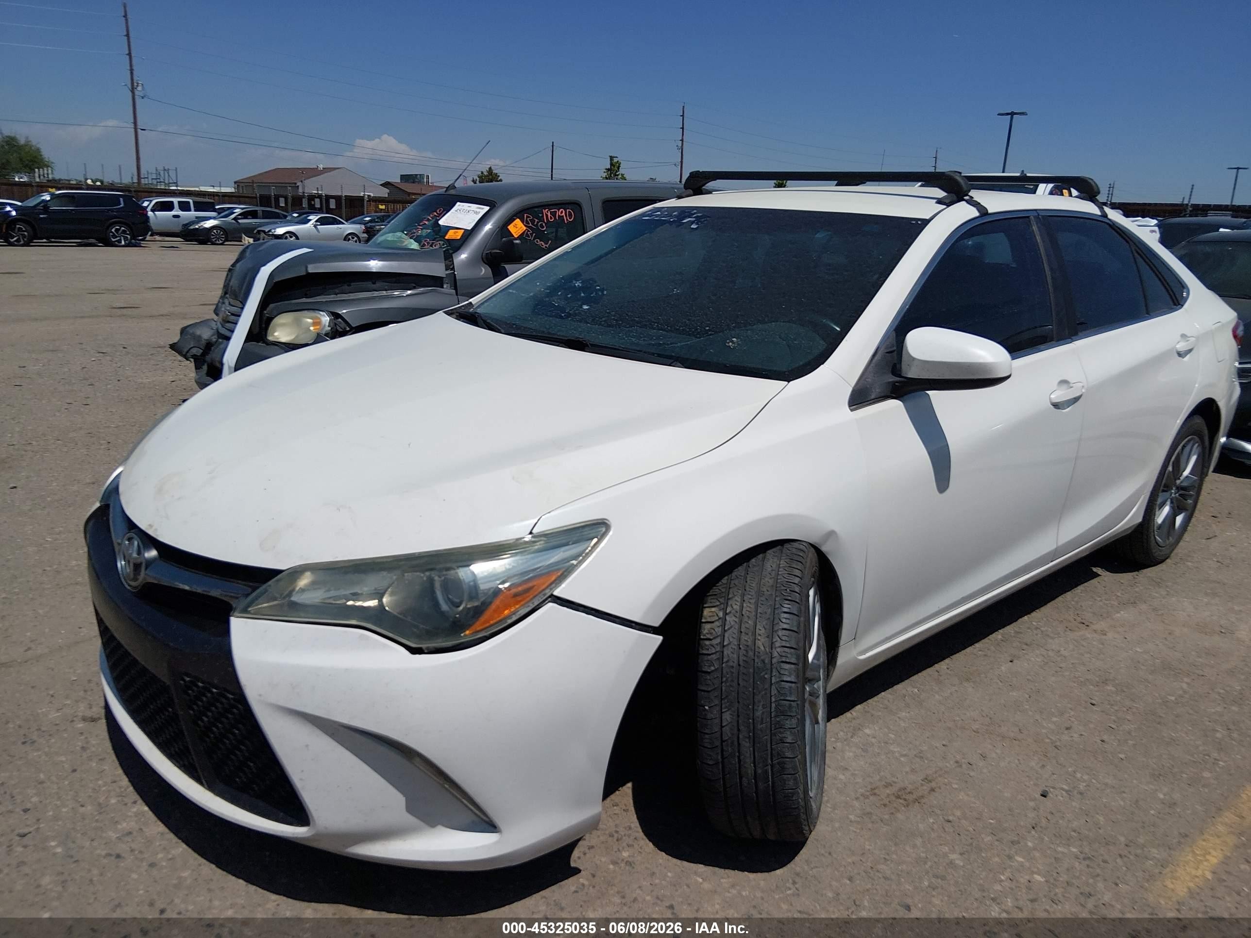 2015 Toyota Camry Se White vin: 4T1BF1FK1FU044110