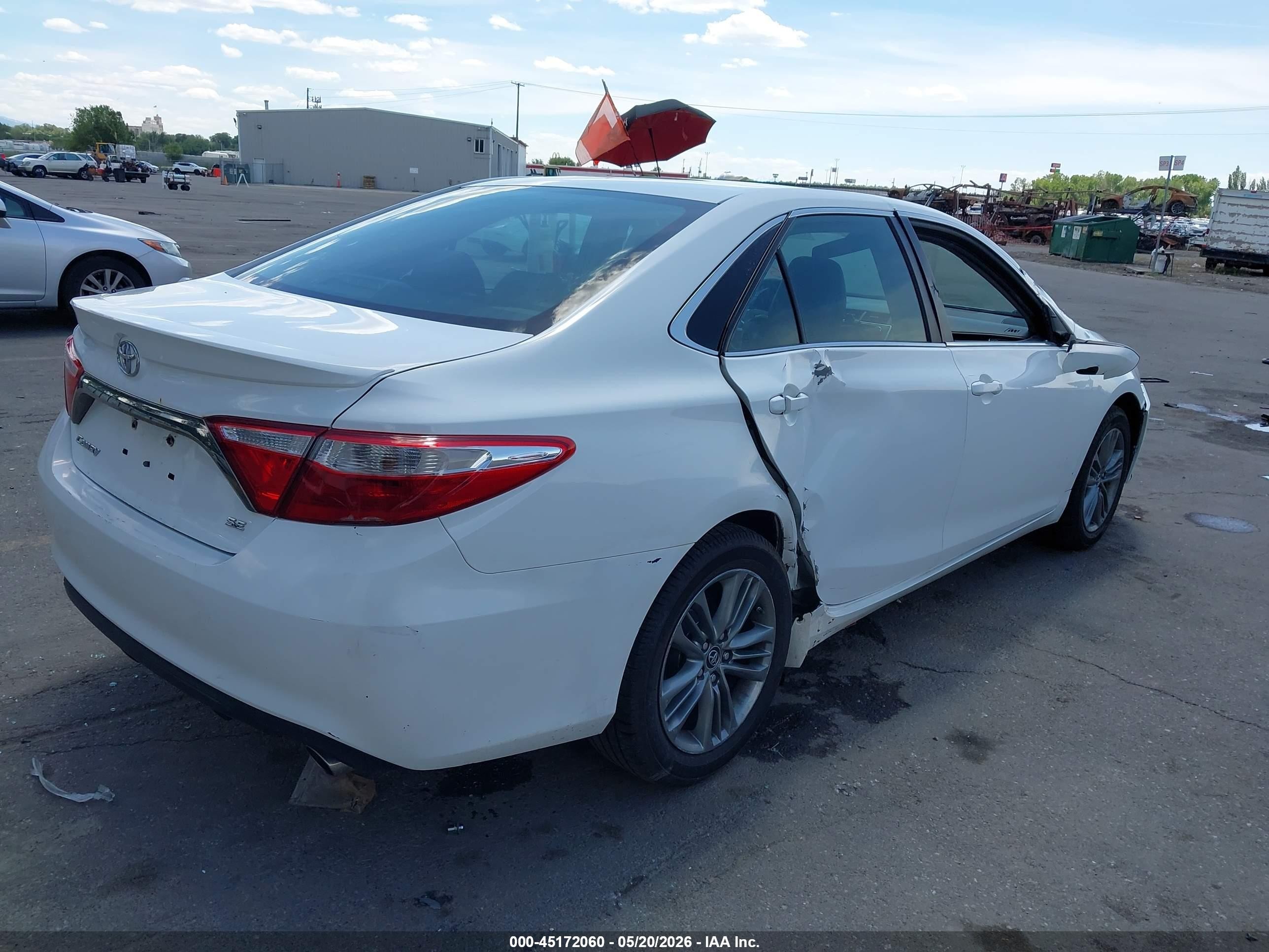 2015 Toyota Camry Se Белый vin: 4T1BF1FK1FU061635