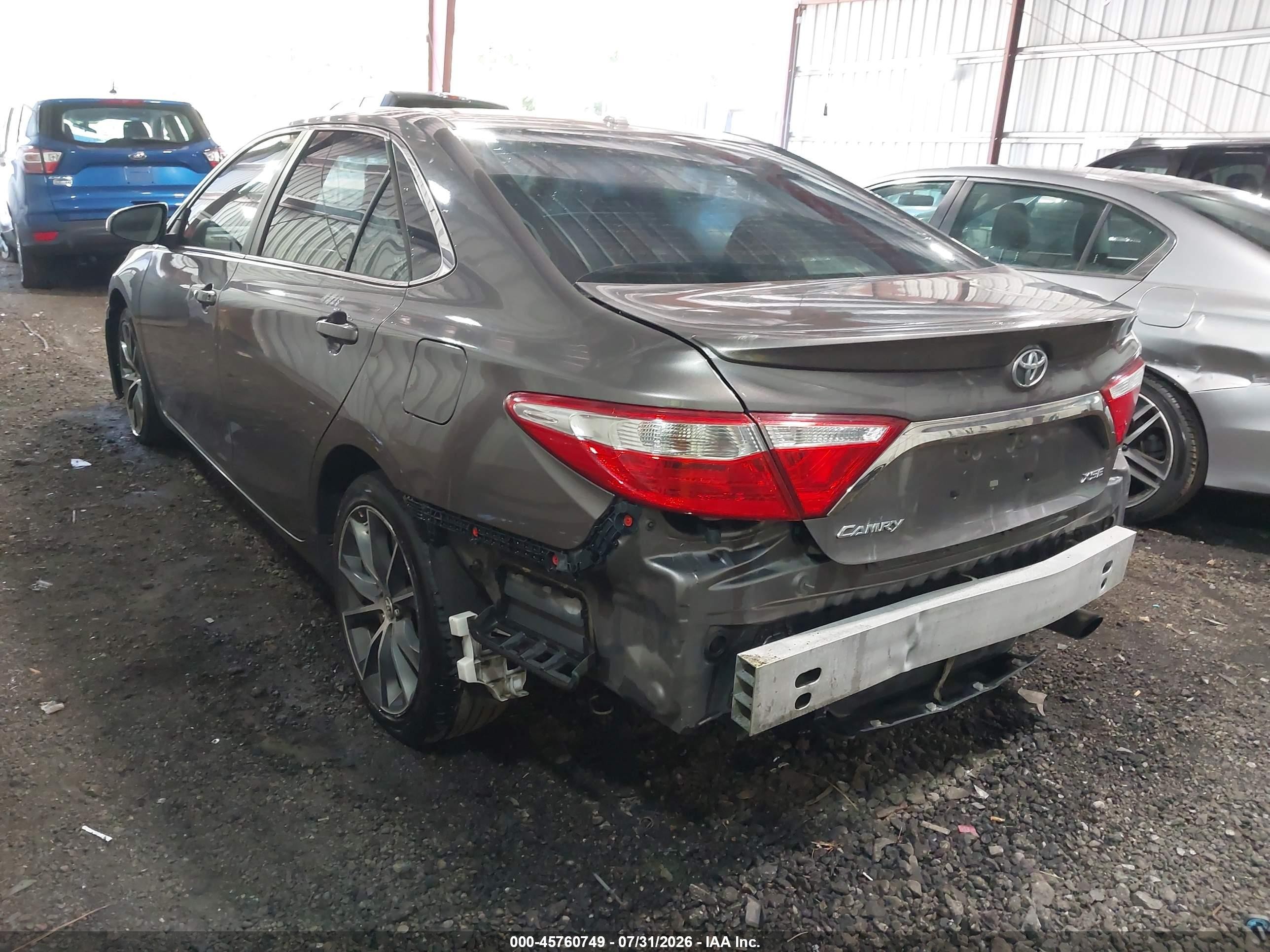 2015 Toyota Camry Xse Серый vin: 4T1BF1FK1FU062199
