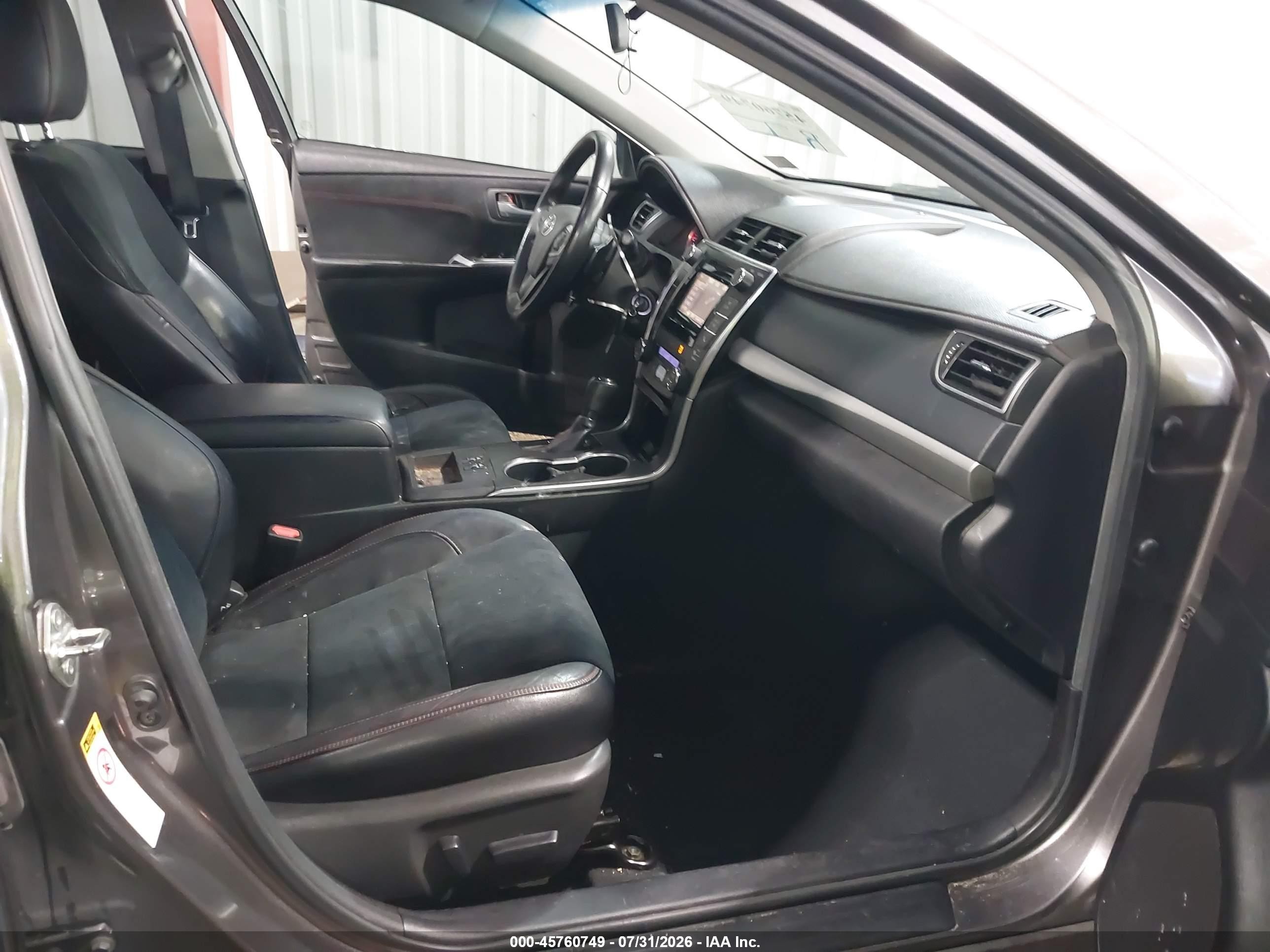2015 Toyota Camry Xse Серый vin: 4T1BF1FK1FU062199
