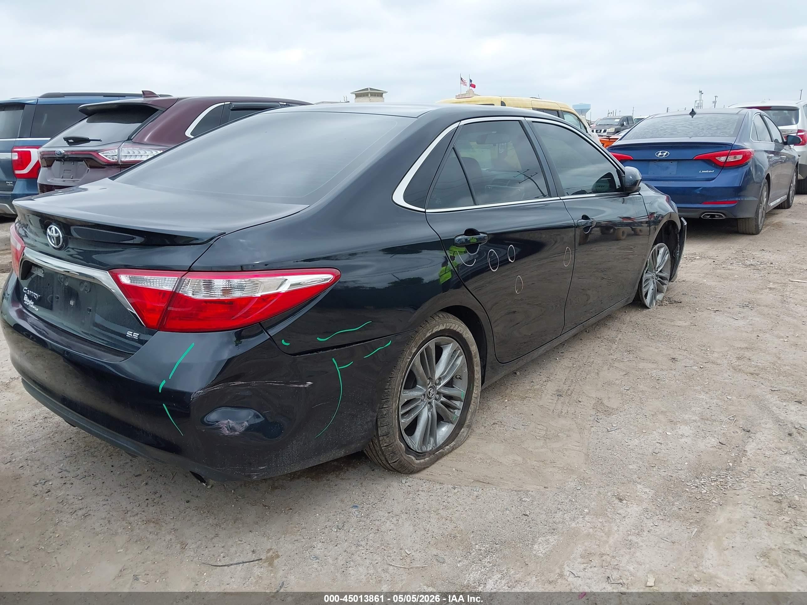 2015 Toyota Camry Se Черный vin: 4T1BF1FK1FU096708