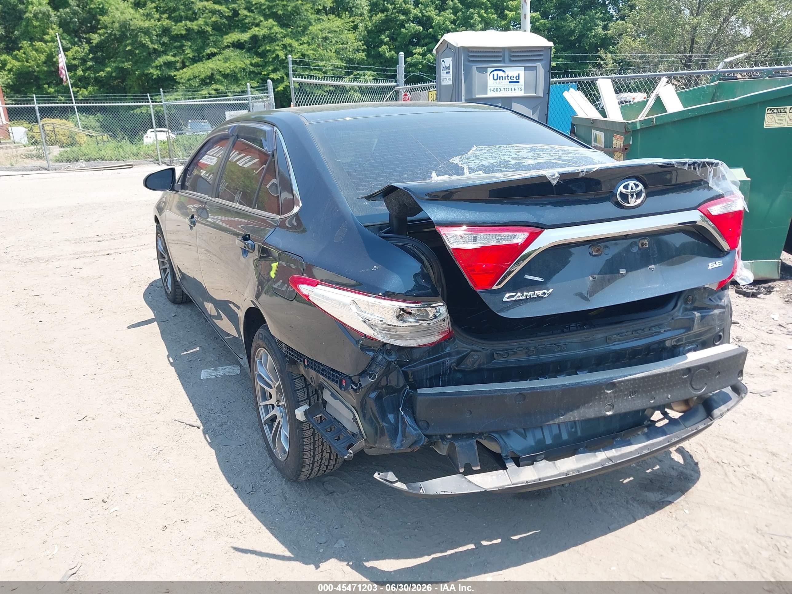 2015 Toyota Camry Se Black vin: 4T1BF1FK1FU100336